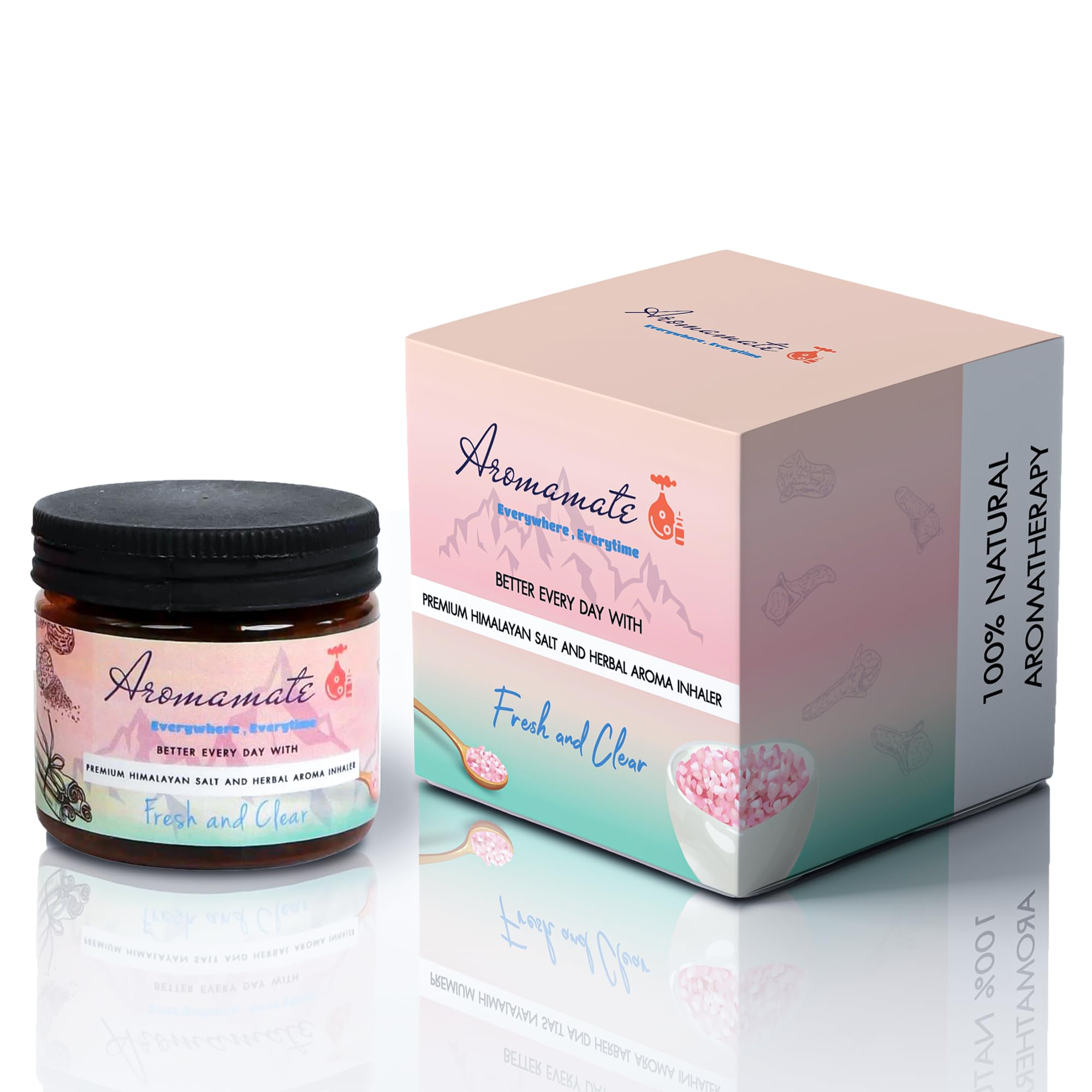 2 Tout Naturel D'Himalaya Rose Sel Inhalateur Nasal Menthe