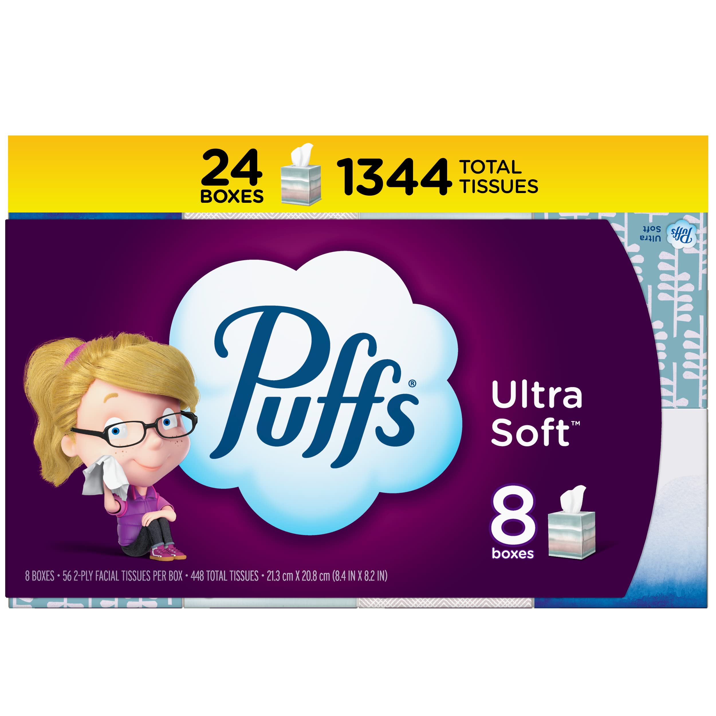 Puffs Plus Lotion Facial Tissues, 56 count, 4 pack
