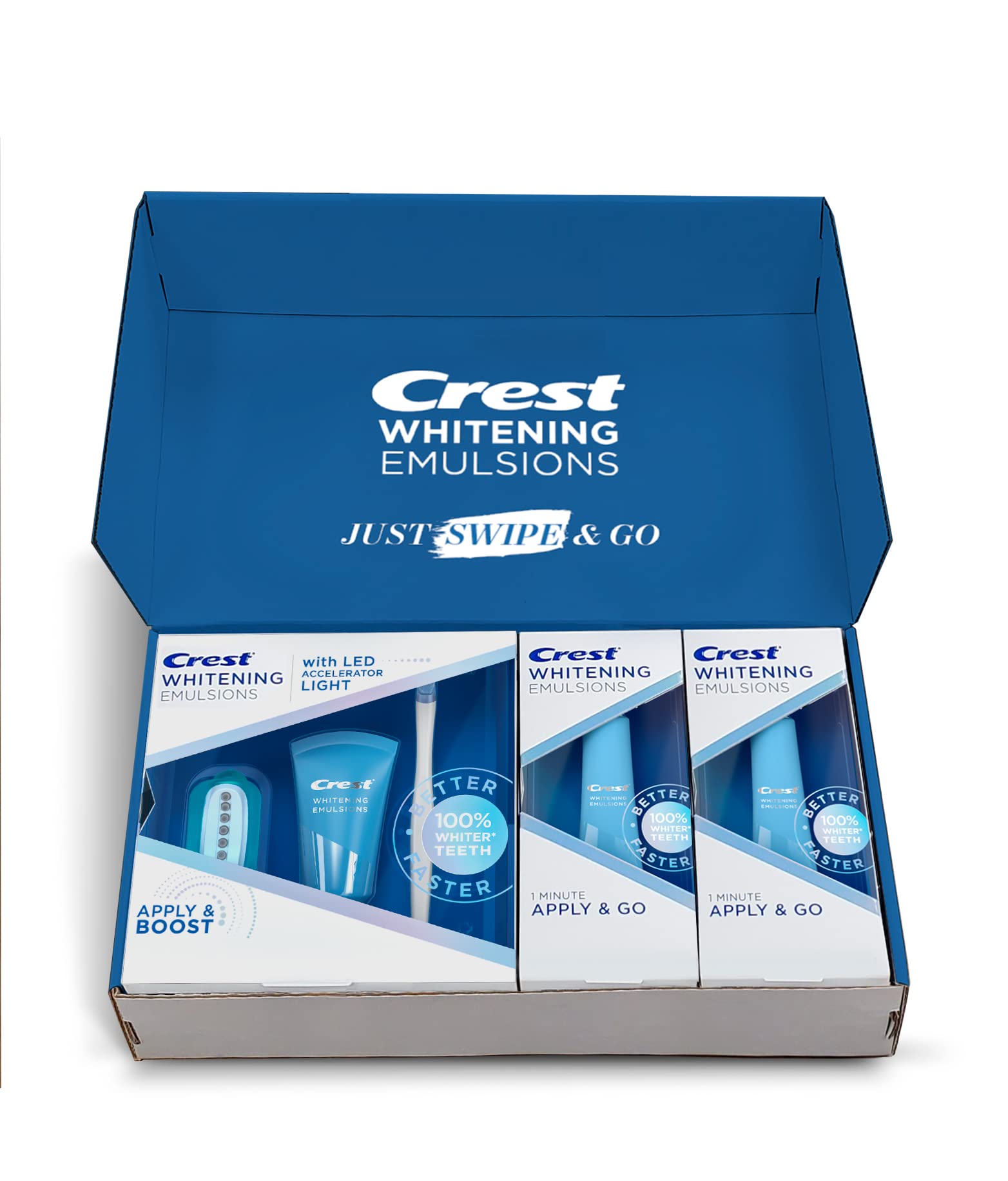 Crest Whitening Emulsions Leave on Teeth Whitening Gel Kit with