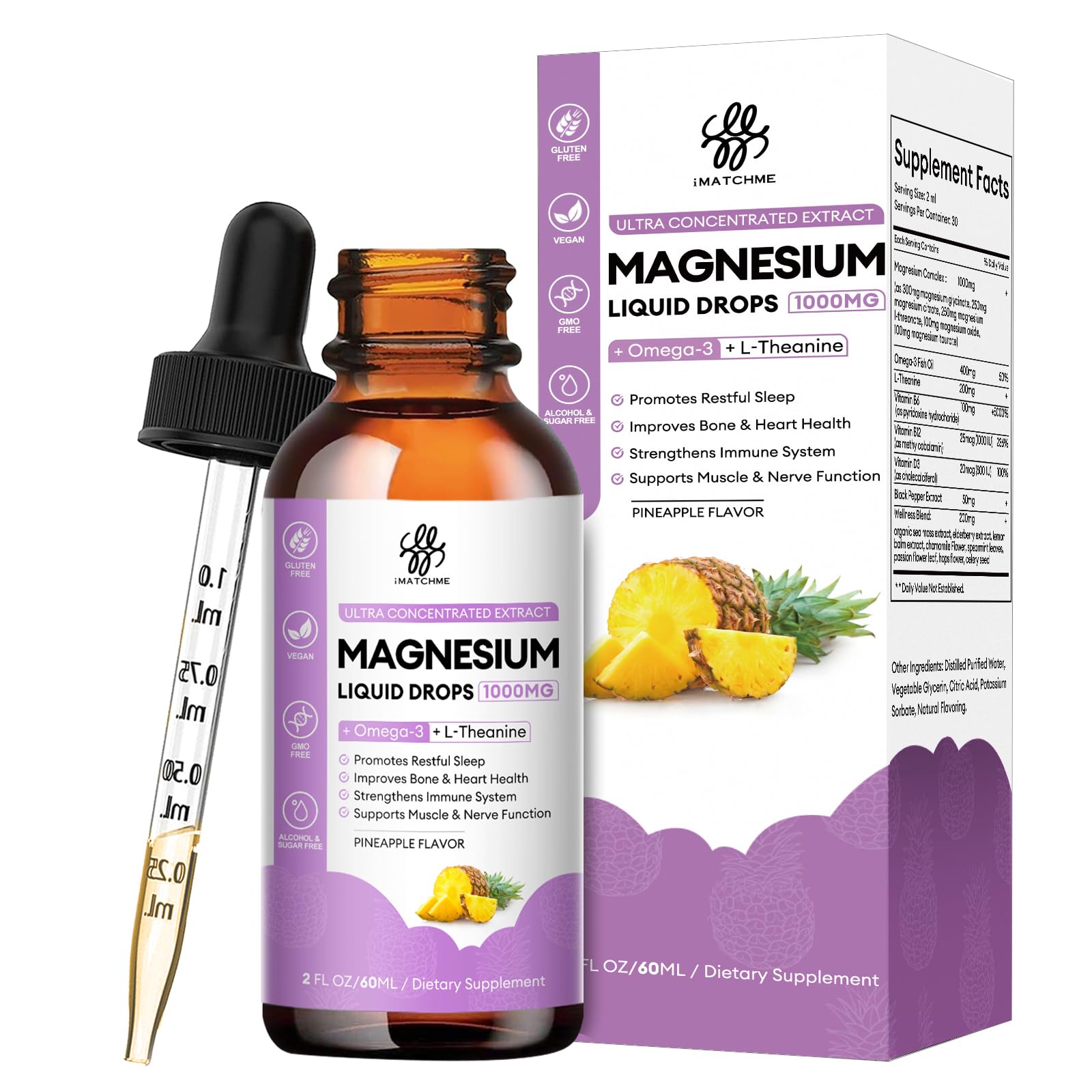 Magnesium Complex Magnesium Glycinate L Threonate Liquid Drops