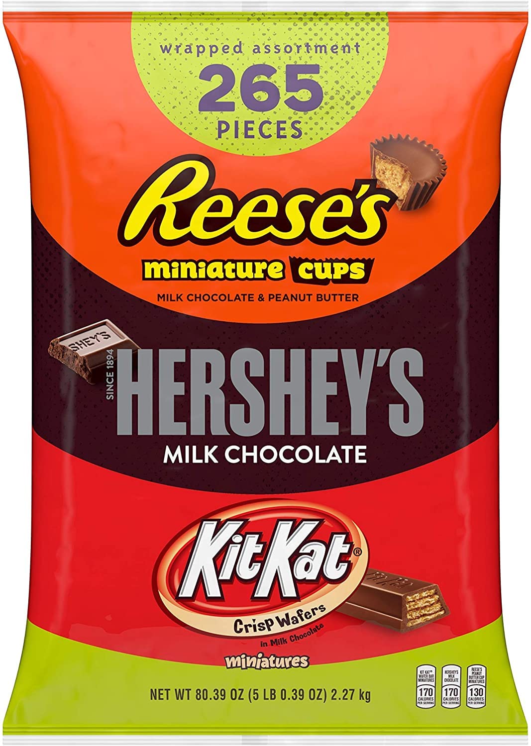 HERSHEY'S KIT KAT® and REESE'S Assorted Milk Chocolate Halloween Candy  Variety Box, 18 ct / 27.3 oz - Pay Less Super Markets