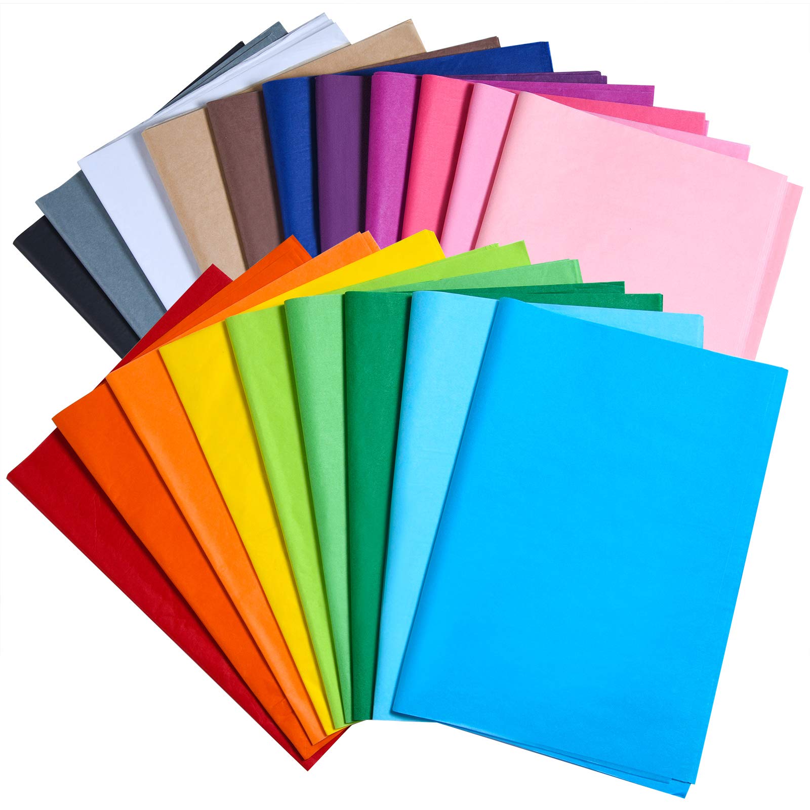 60 Sheets Coloured Tissue Paper Bulk 20 X 14 Wrapping Tissue
