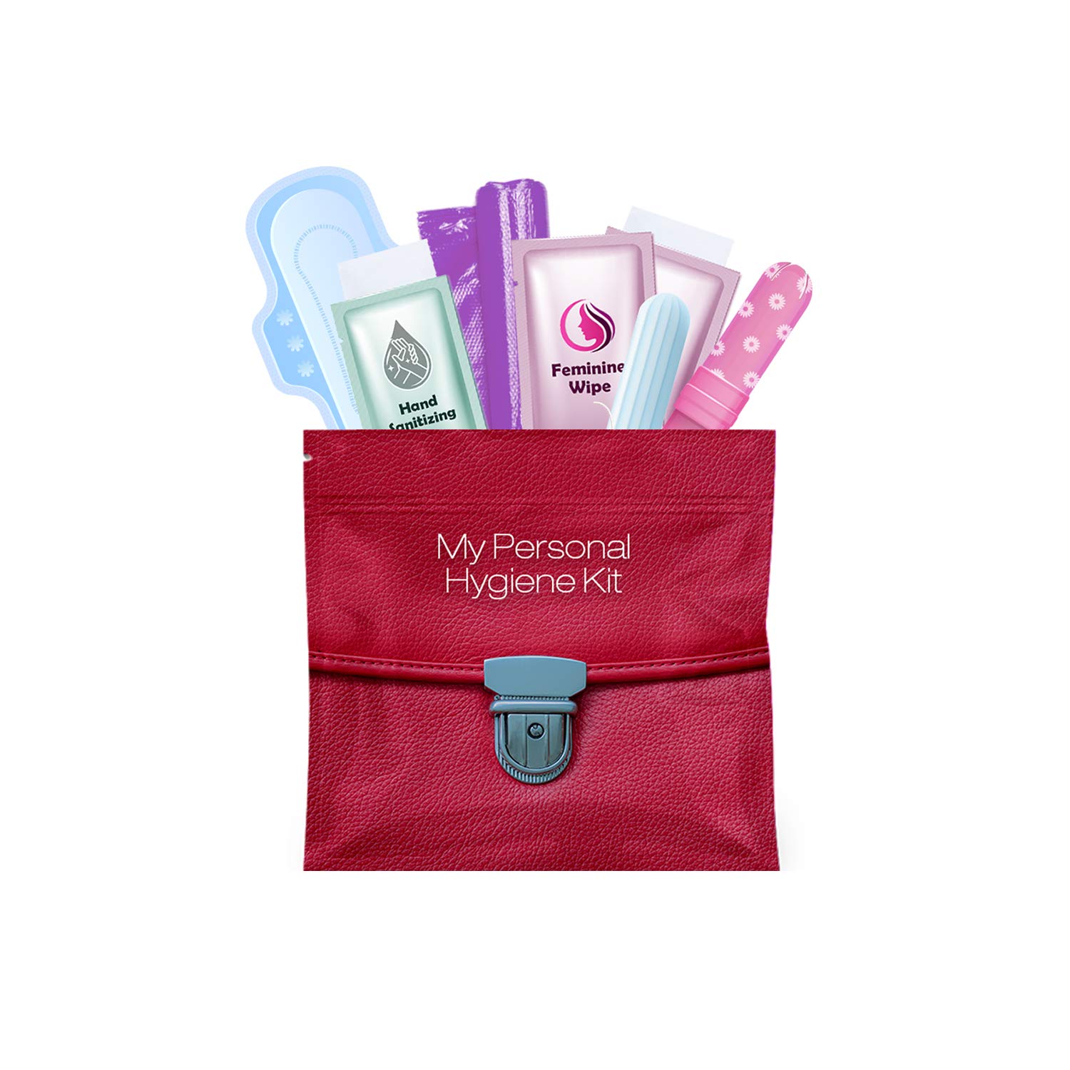 Menstrual Kit All-in-One | Convenience on The Go | Single Period Kit Pack  for Travelling, Tweens & Teenagers or Emergency situations | Individually