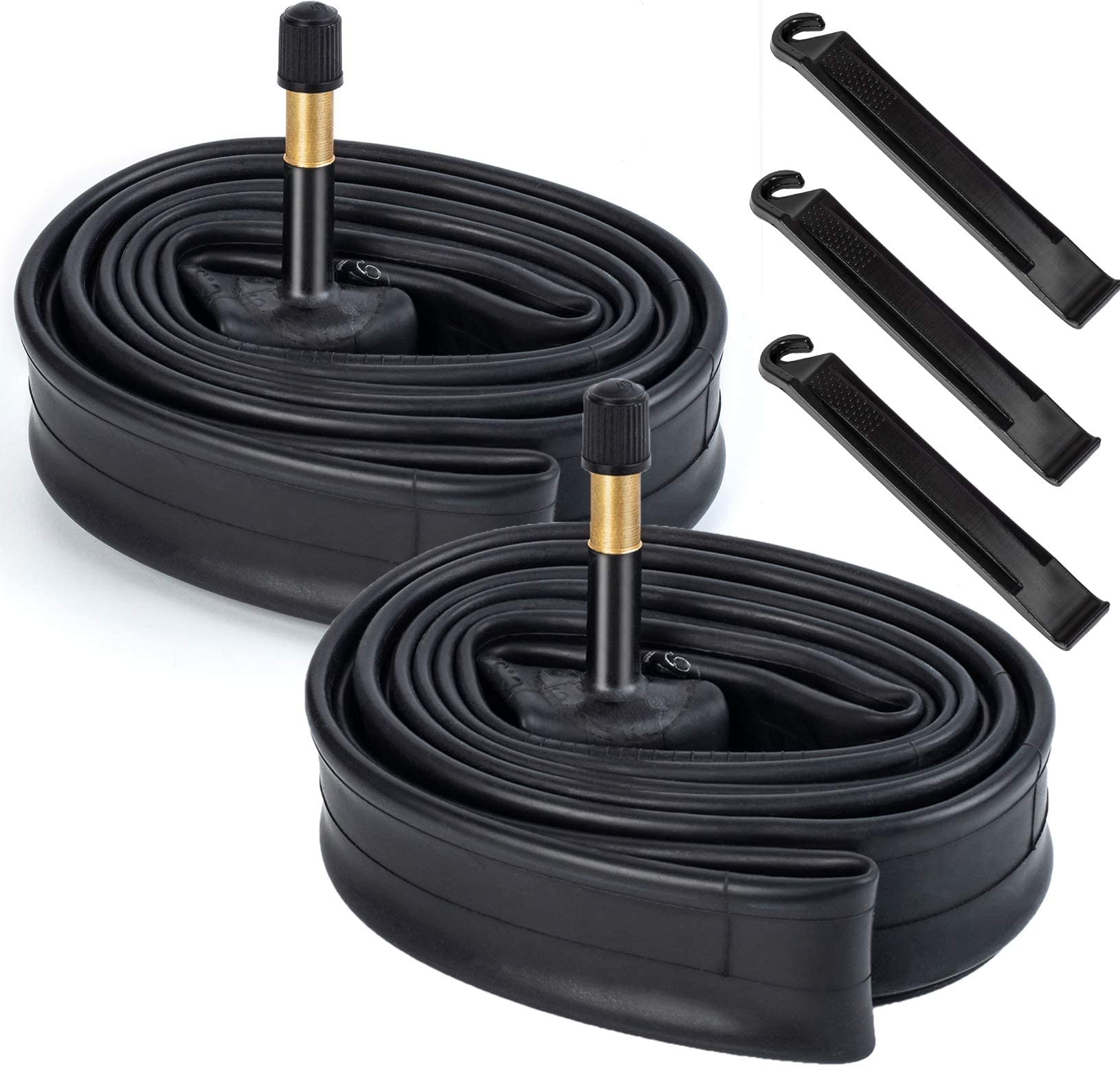 2 Pack 700C Road Bike Tubes AV48mm Long Valve 700x25C 28C 30C 32C Compatible with 700x25C to 700x32C Bike Tires