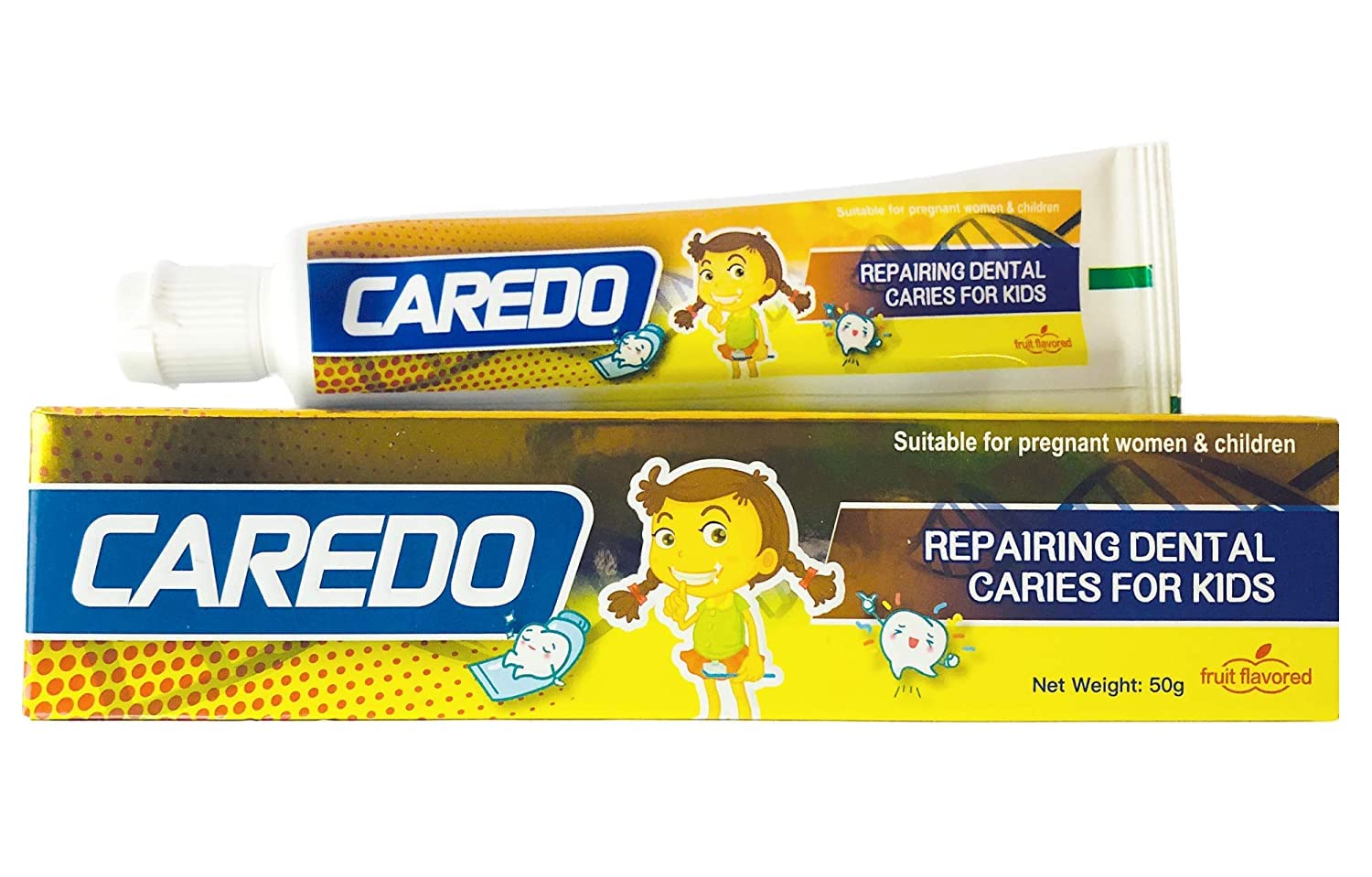 CAREDO Kids Hydroxyapatite Toothpaste - Enamel Repair, Cavity Protection