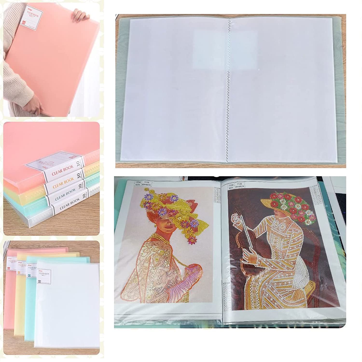 A3 Diamond Painting Storage Book 30 Pages, Art Portfolios Painting