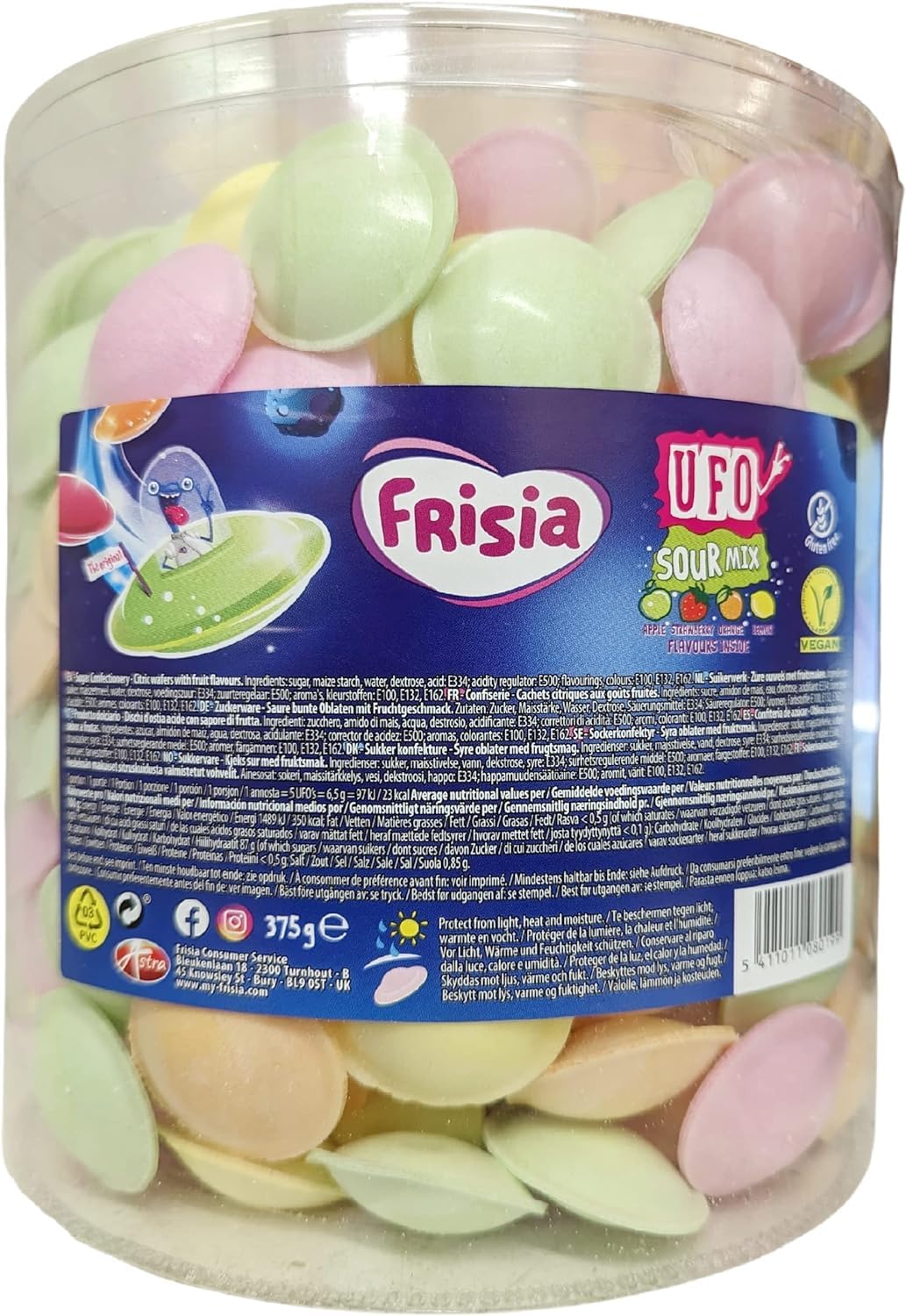 Frisia Flying Saucers Sweets Bulk - 375g Citric Wafers with Fruit ...