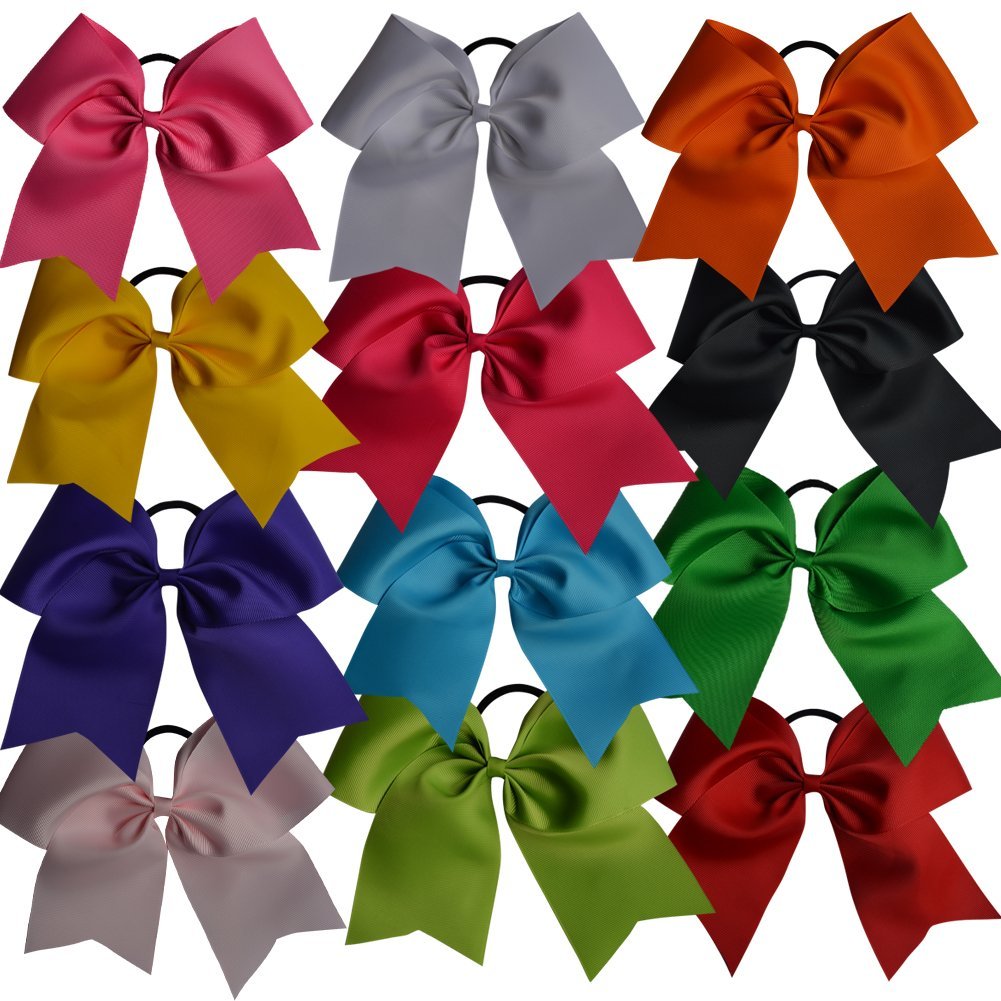 Bzybel 6 Inch Large Cheer Bow Cheerleading Bows Big Hair Bows Hair ...