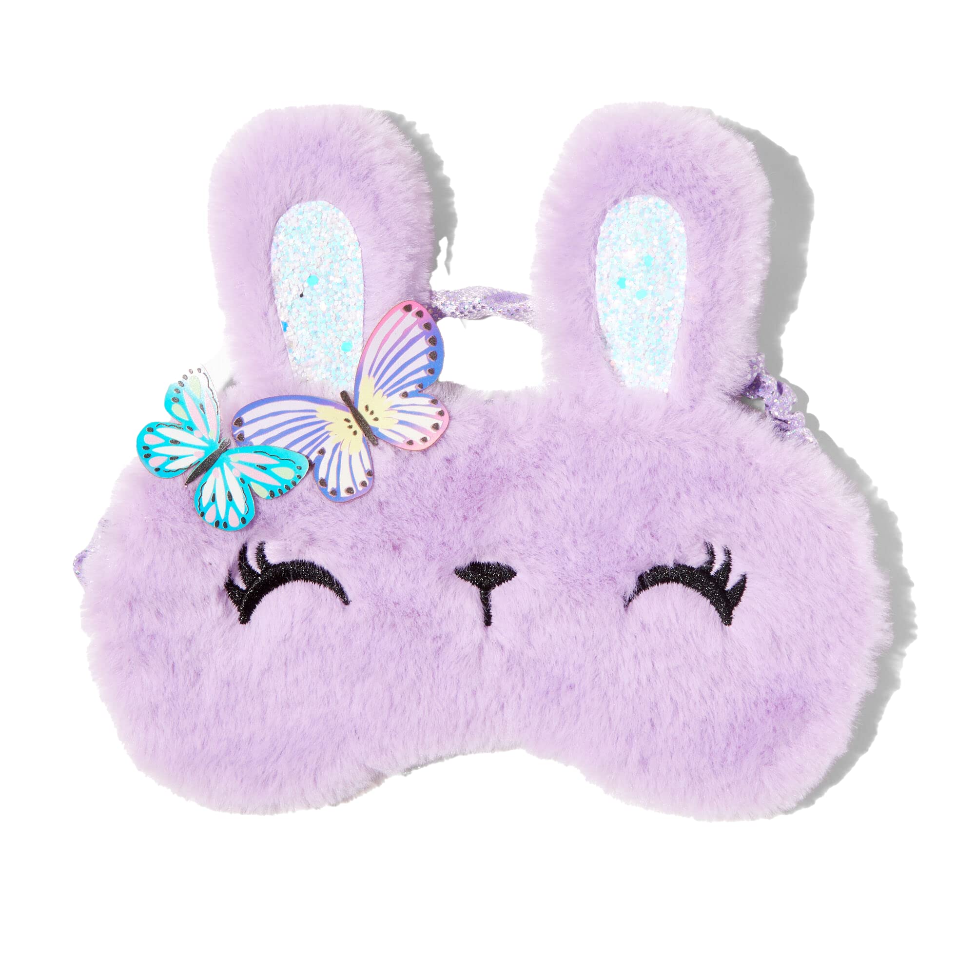 Claire's Club Glitter Bunny Ears Headband - Purple