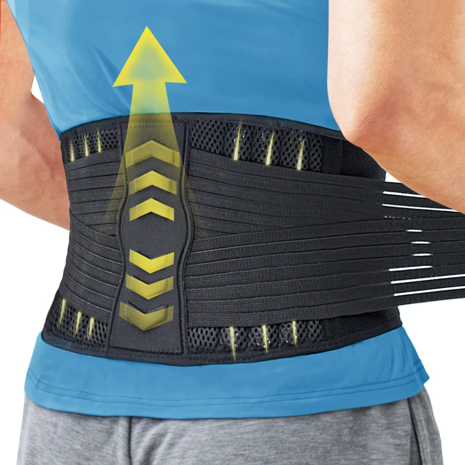 Sports Adjustable Back Brace Breathable Lumbar Support Belt for Lower Back  Pain, Herniated Disc, Sciatica Relief, Work Lifting