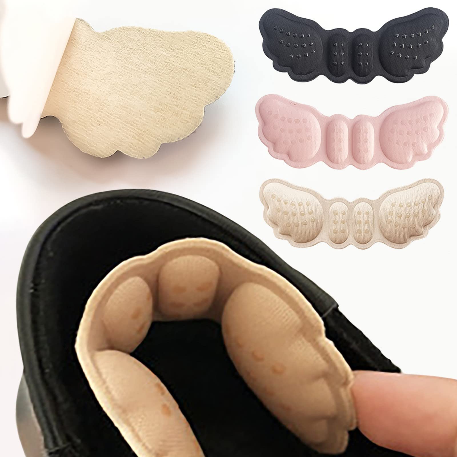 Heel Grips Liner Cushions Inserts For Loose Shoes, Heel Pads Snugs