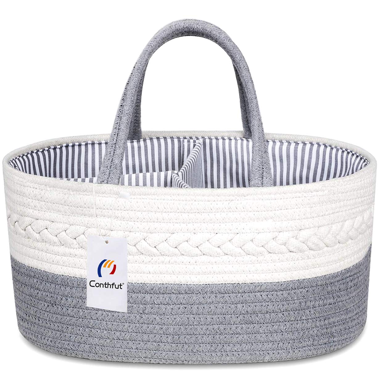 YiLiiod Baby Diaper Caddy Organizer Large Cotton Rope Nursery