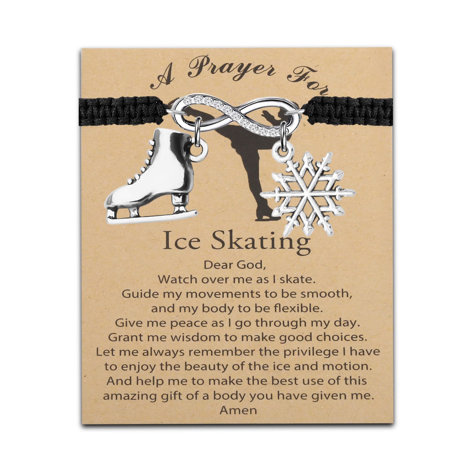 MYOSPARK Ice Skating Gift Figure Skating Bracelet Figure Skater Gift Skate  Lover Gifts Skater Jewelry for