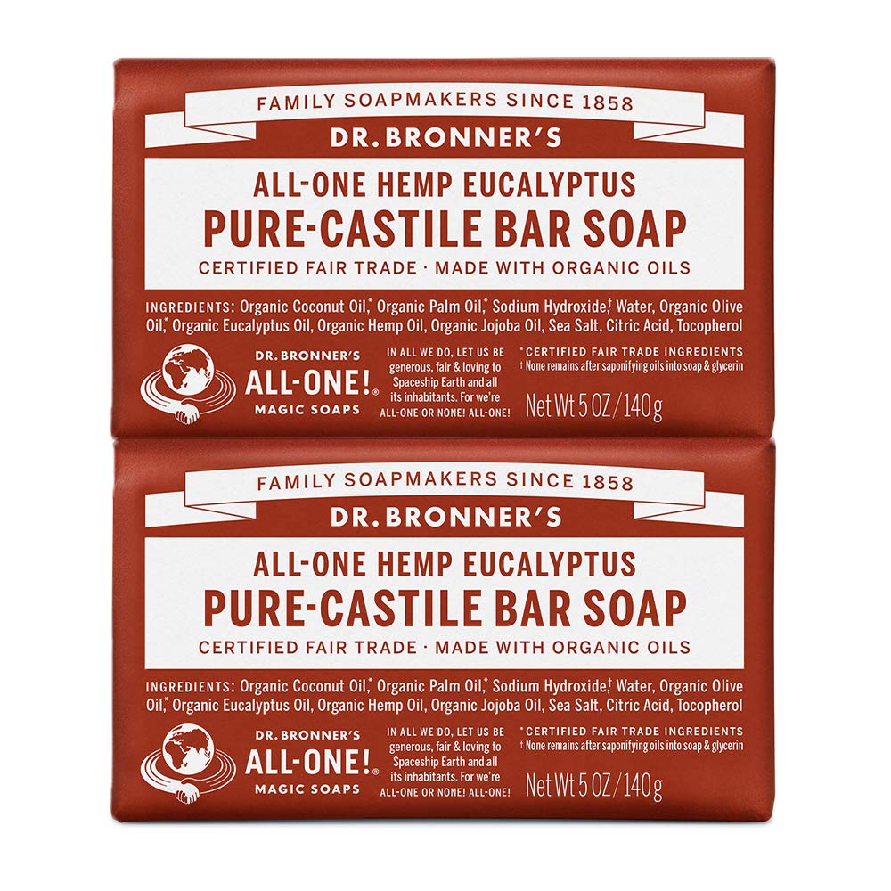 Dr. Bronner's - Pure-Castile Bar Soap (Eucalyptus 5 ounce 6-Pack