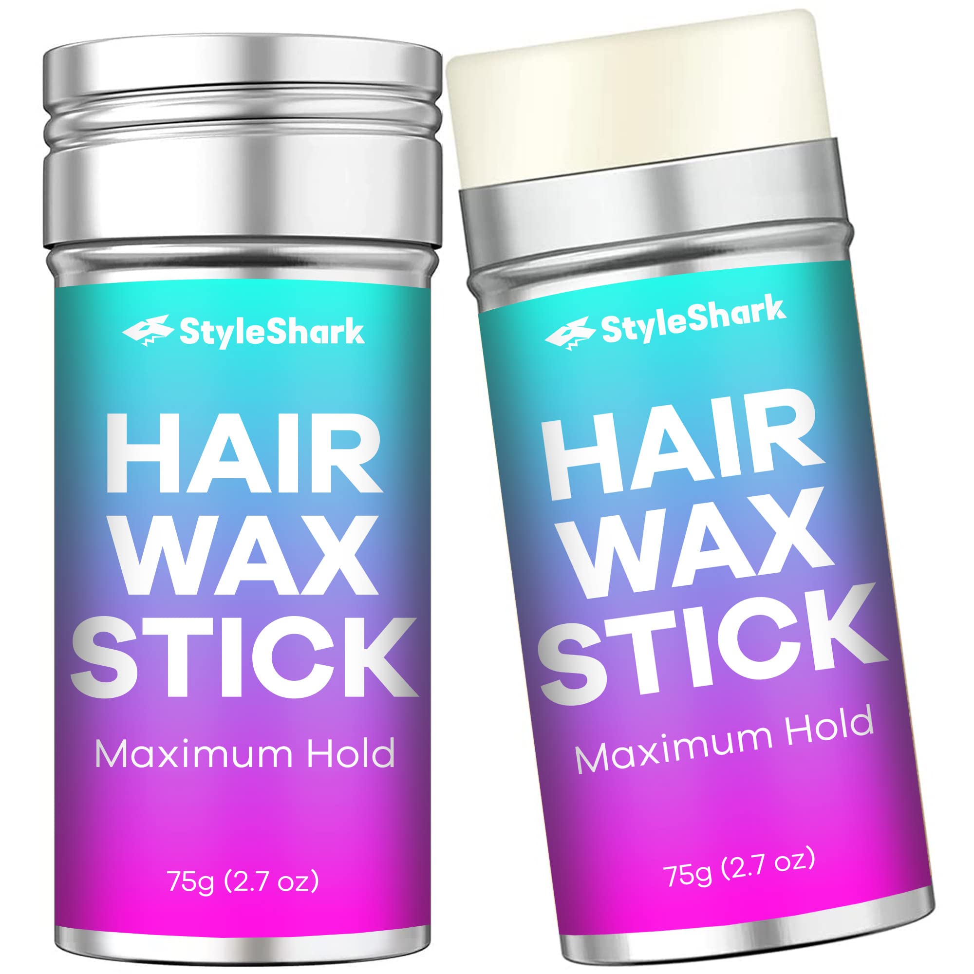 StyleShark Hair Wax Stick 2.7 oz, Wax Stick for Hair, Slick Stick for Hair Edge Control, Hair Stick Wax for Flyaways, Frizz Hair, Wigs, Non-Greasy H