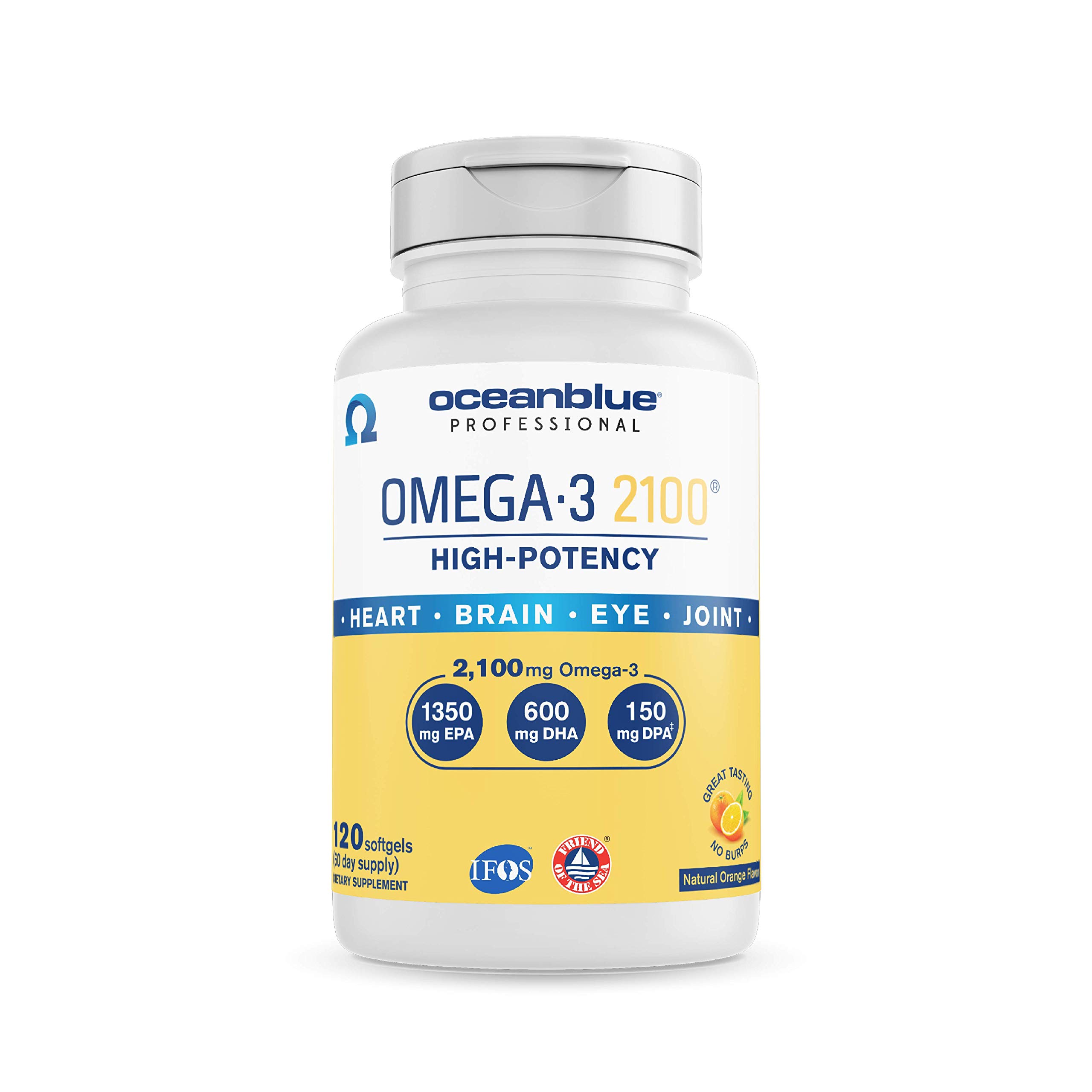 Oceanblue Omega 3 2100 120 ct Triple Strength Burpless Fish Oil