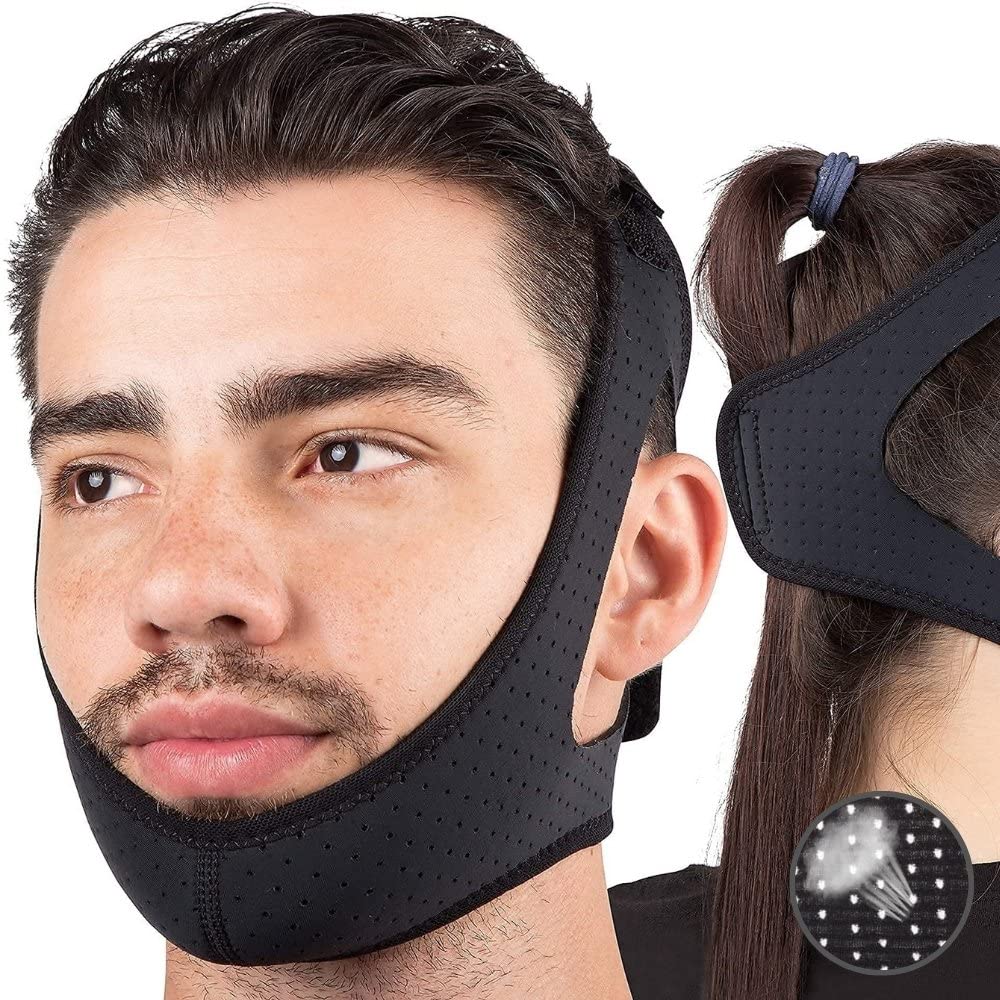  Crethinkaty Anti Snore Chin Strap, Chin Straps for