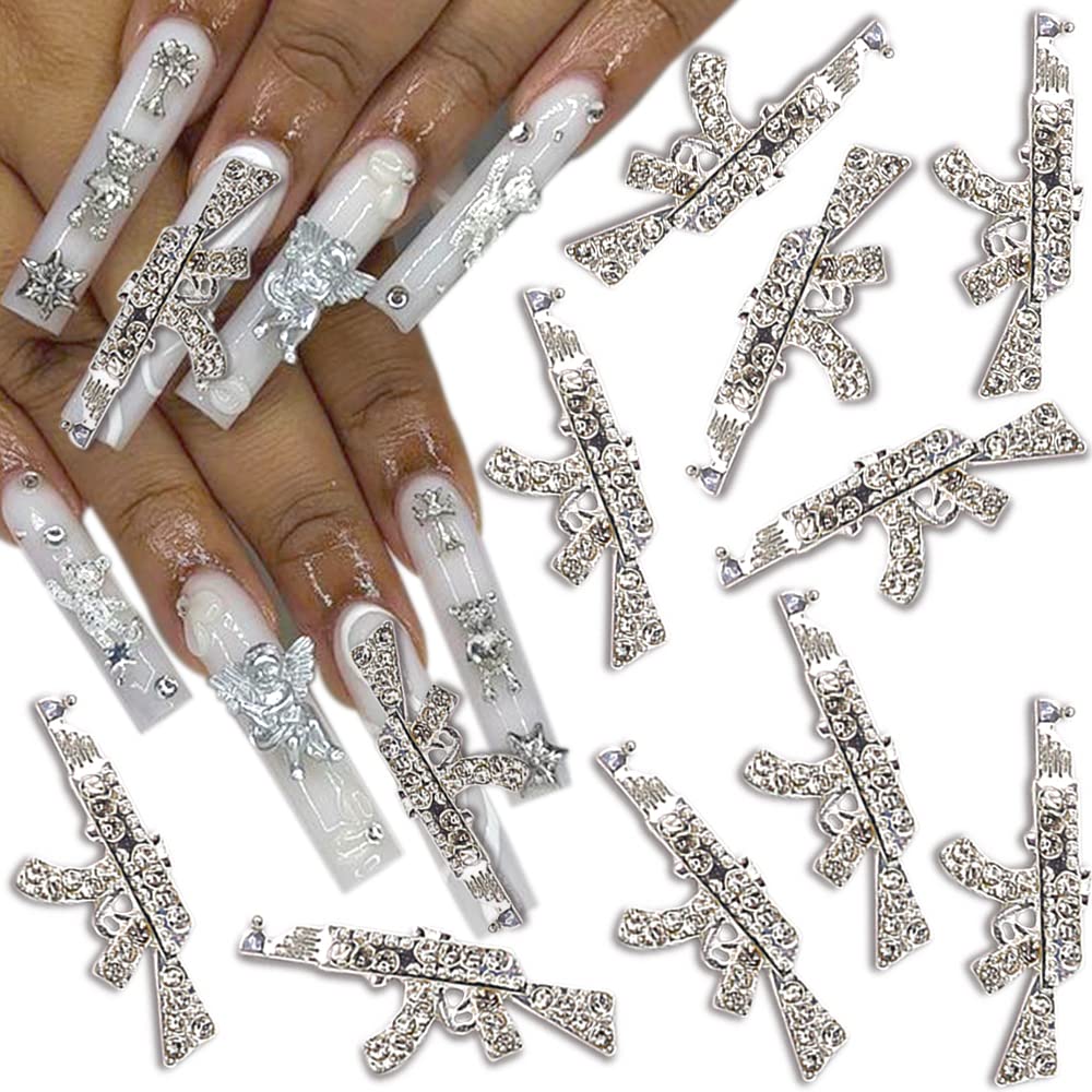 Crystal Alloy Star Nail Charms Rhinestones For Nails, 3d Stars Nail Art  Charms Nail Gems Nail Rhinestones Silver Star Charms Nail Jewels For Nail  Art Charm Women Nail Accessories Nail Supplies 