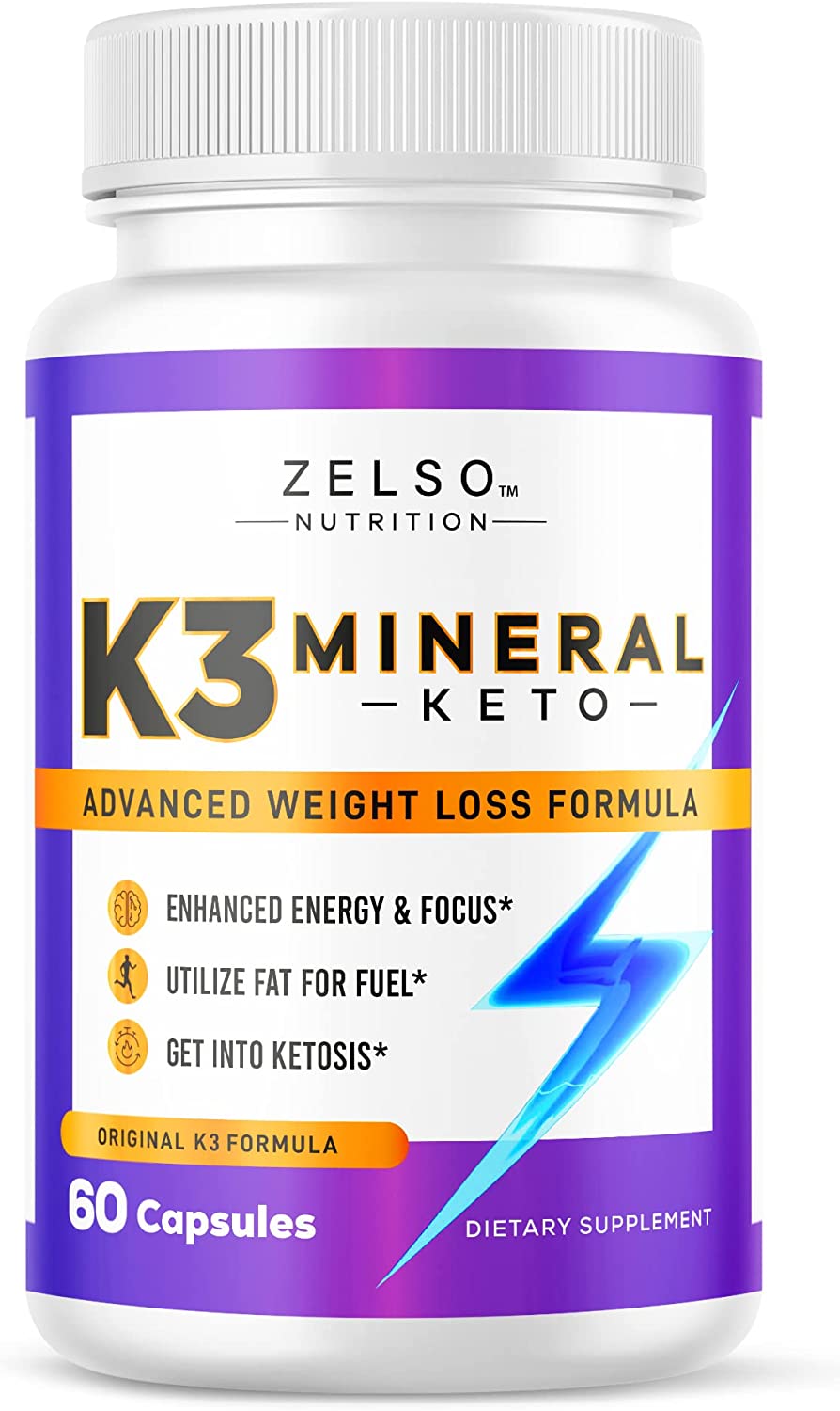 K3 Spark Mineral Pills by Zelso Nutrition, Advanced K3Spark Pill Formula  for Men and Women - Emily, 30 Day Supply (60 Capsules) 60 Count (Pack of 1)