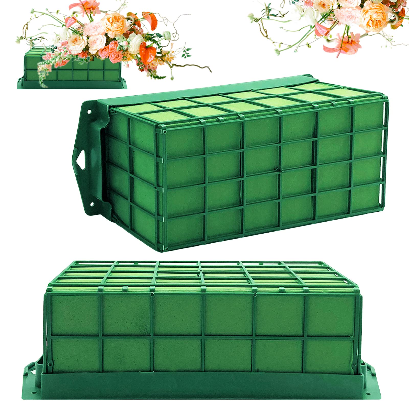 4 Pcs Foam Cage Flower Holder With Foam For Flowers Cage Bowl For