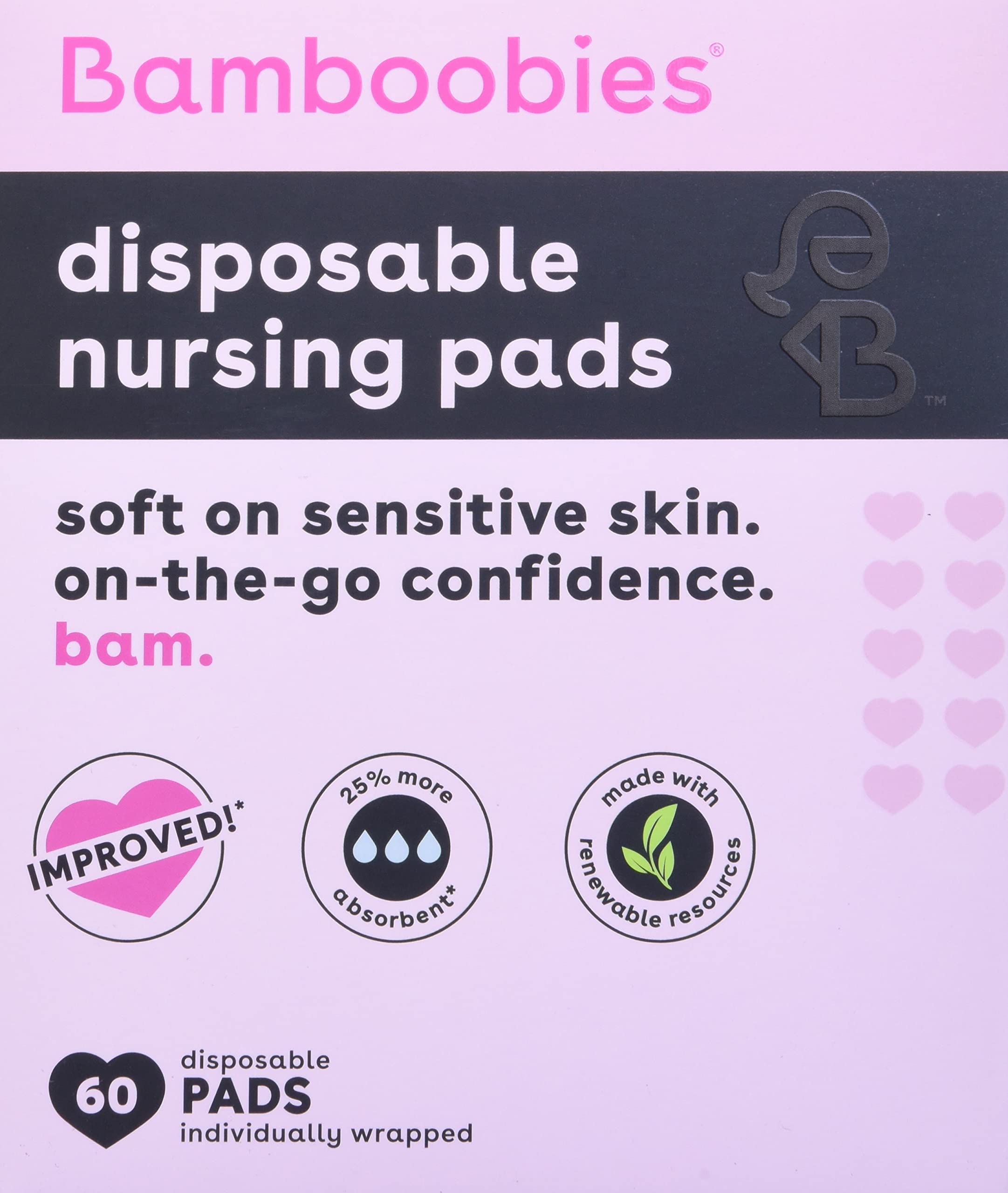 Bamboobies Nursing Pads for Breastfeeding, 60 Count, Disposable Breast Pads  for Sensitive Skin, Super-Absorbent Milk Proof Pads, Perfect Baby Shower  Gifts 60 Count (Pack of 1)