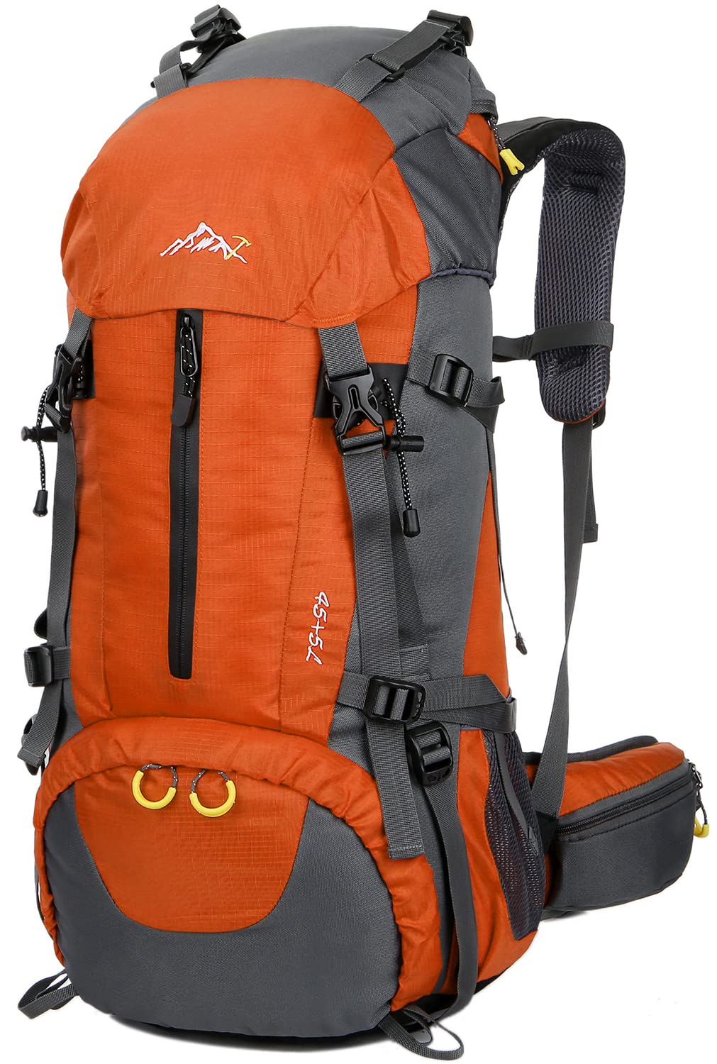 Esup 50L Hiking Backpack Men Camping Backpack with rain cover 45l+5l  Lightweight Backpacking Backpack Travel Backpack Orange