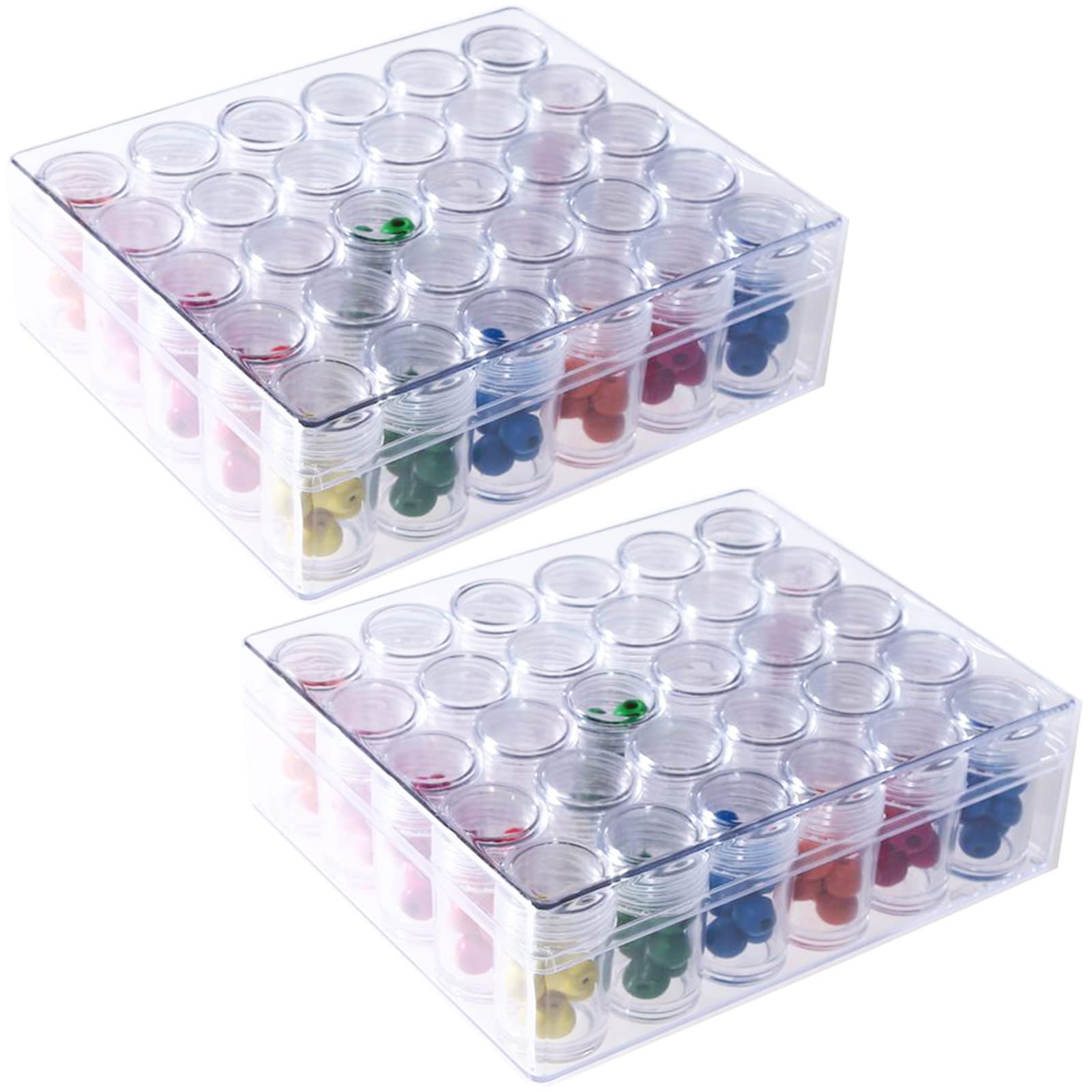 Tosnail 60 Clear Plastic Screw-Top Storage Containers for Diamond Painting  Beads Sequins Nails Jewelry Making