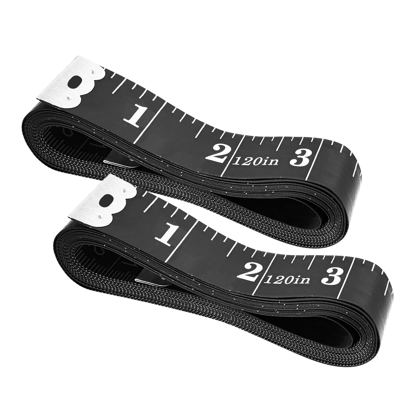 3 Pack Soft Measuring Tape for Body,Double Scale Fabric Craft Tape Measure  Sewing Tailor Cloth Flexible Ruler for Weight Loss 60 inch/150cm,White