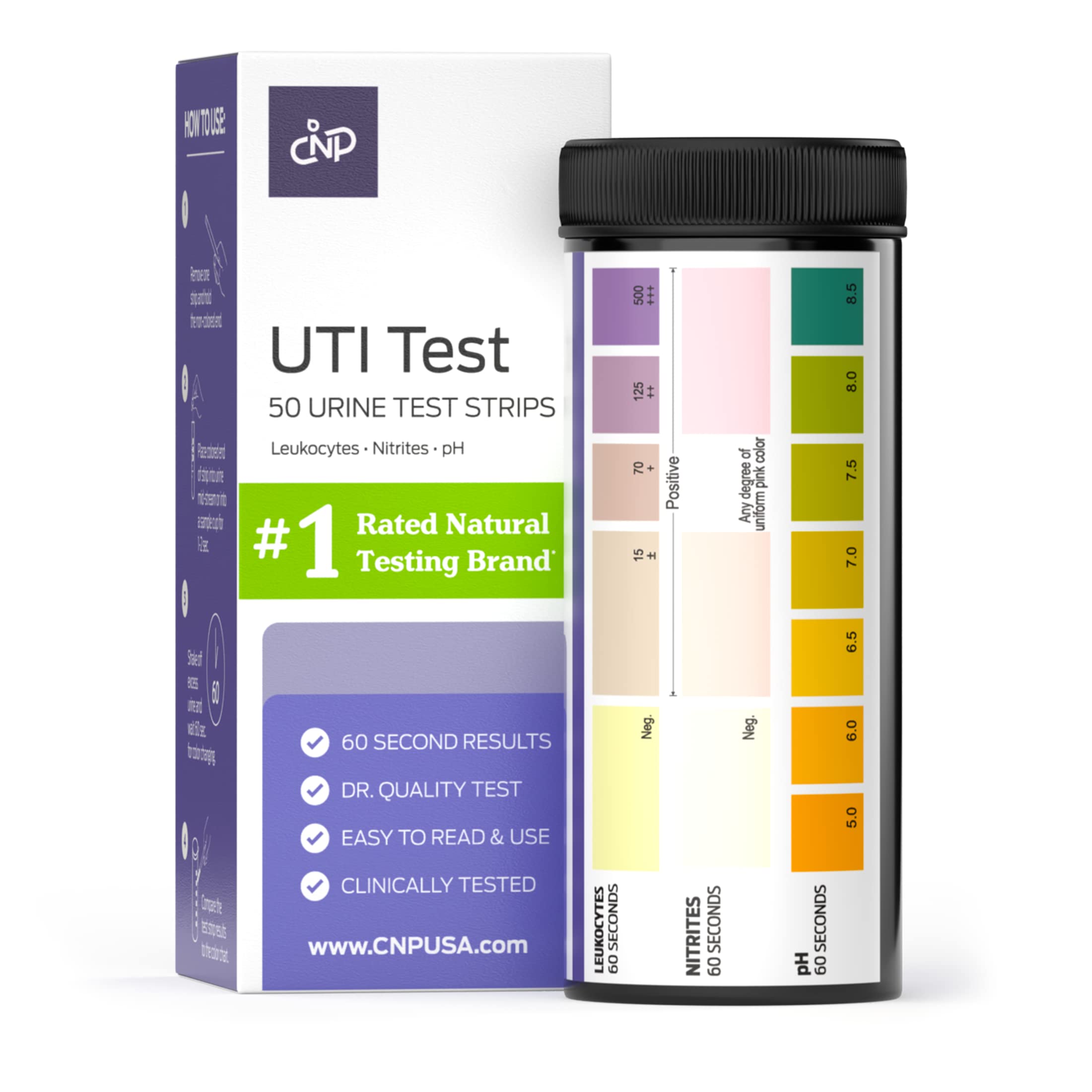 Uti Test Strips And Kit Uti Testing Kit 50 Count Test Strips For Ph Leukocytes And Nitrites 1191