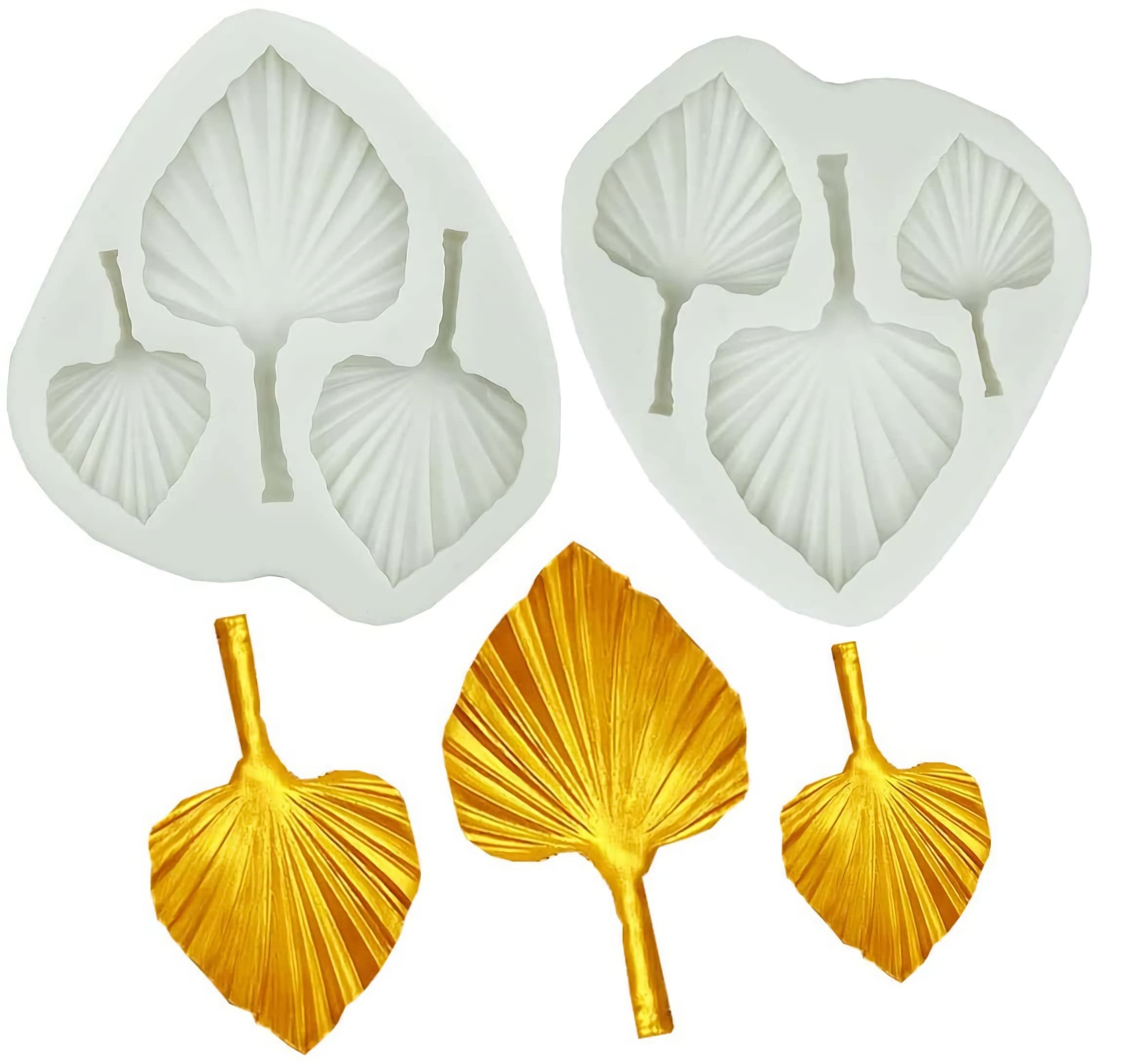 Fondant Molds 5pcs Leaf Silicone Molds 3D Coral Branch LeavesLace Pad Cake  Mold, Chocolate Molds, Non-stick Polymer Clay Molds for Making Sugar Craft