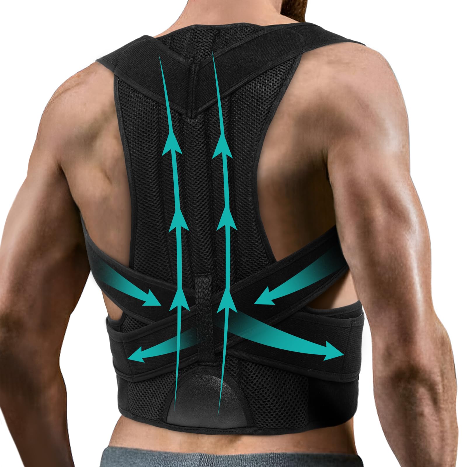 Unisex Scoliosis Posture Corrector Back Brace Belt Shoulder Support Pain  Relif