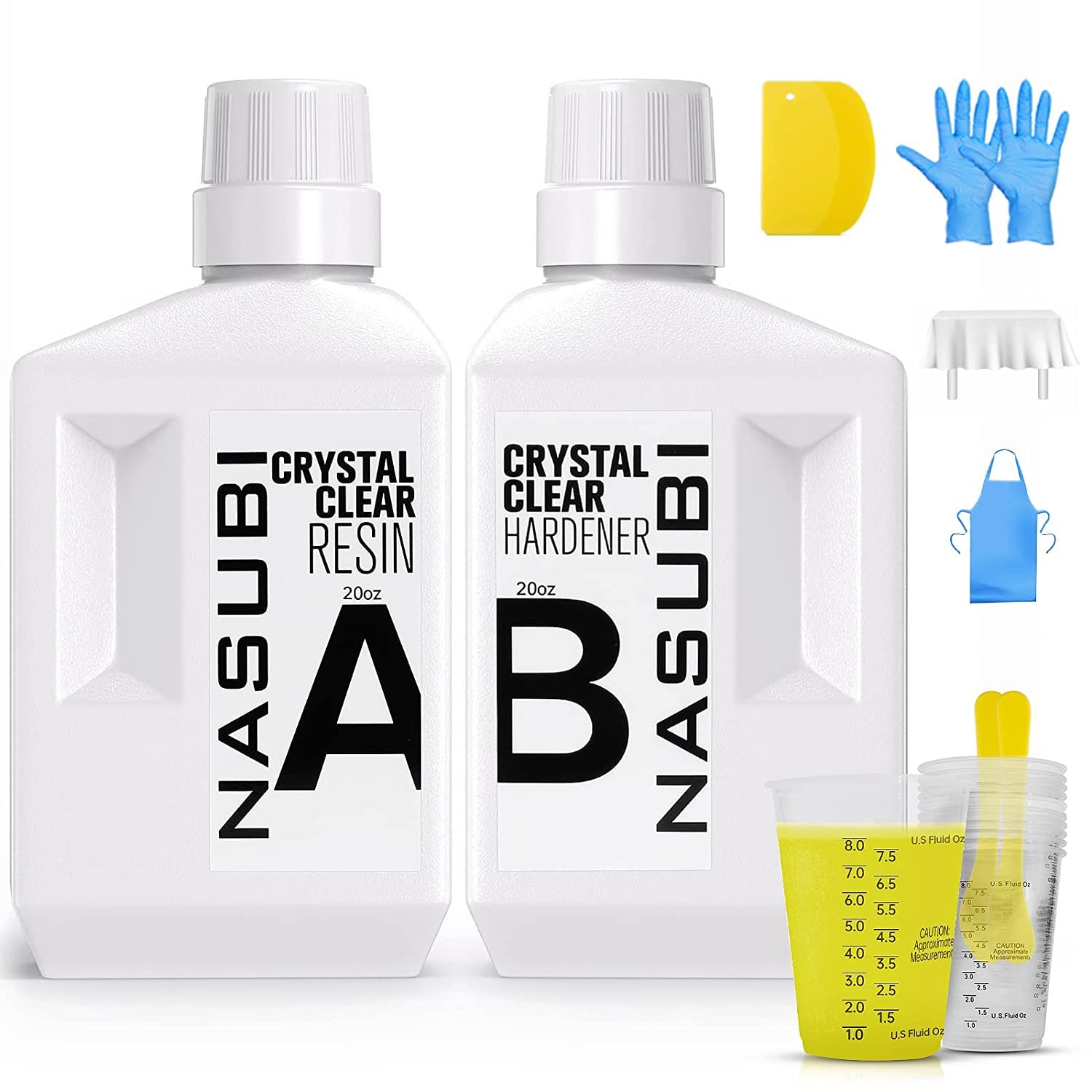 Craft Resin 2 Gallon Epoxy Resin Kit - Crystal Clear Epoxy Resin Kit &  Hardener for DIY Art, Mold Casting, Wood, Jewelry Making, Coasters, Table  Top - Food Safe, Heat & UV