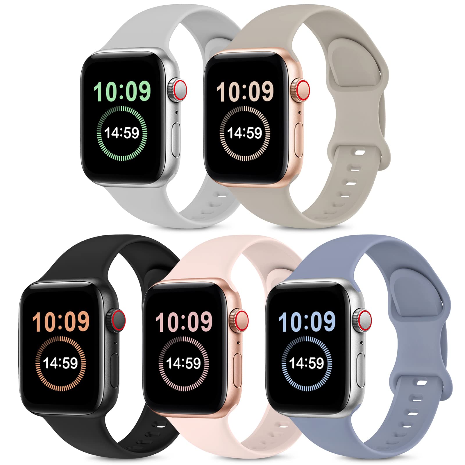  6 Pack Compatible with Apple Watch Band 38mm 40mm 41mm