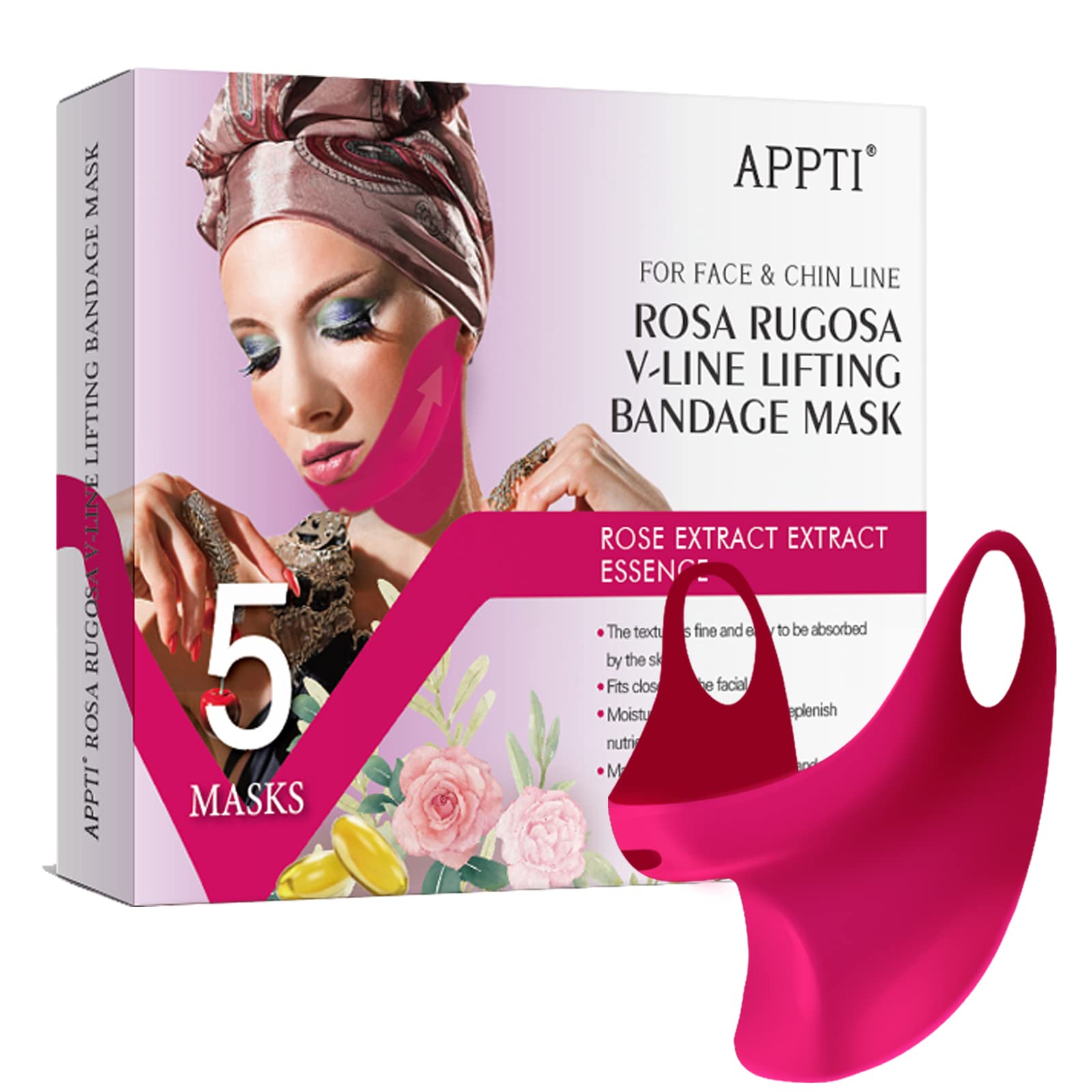 Face Slimming Strap Double Chin Reducer V Line Mask Chin Up Patch Contour  Tightening Firming Face Lift Tape Neck Bandage V-Line Lifting Patches V