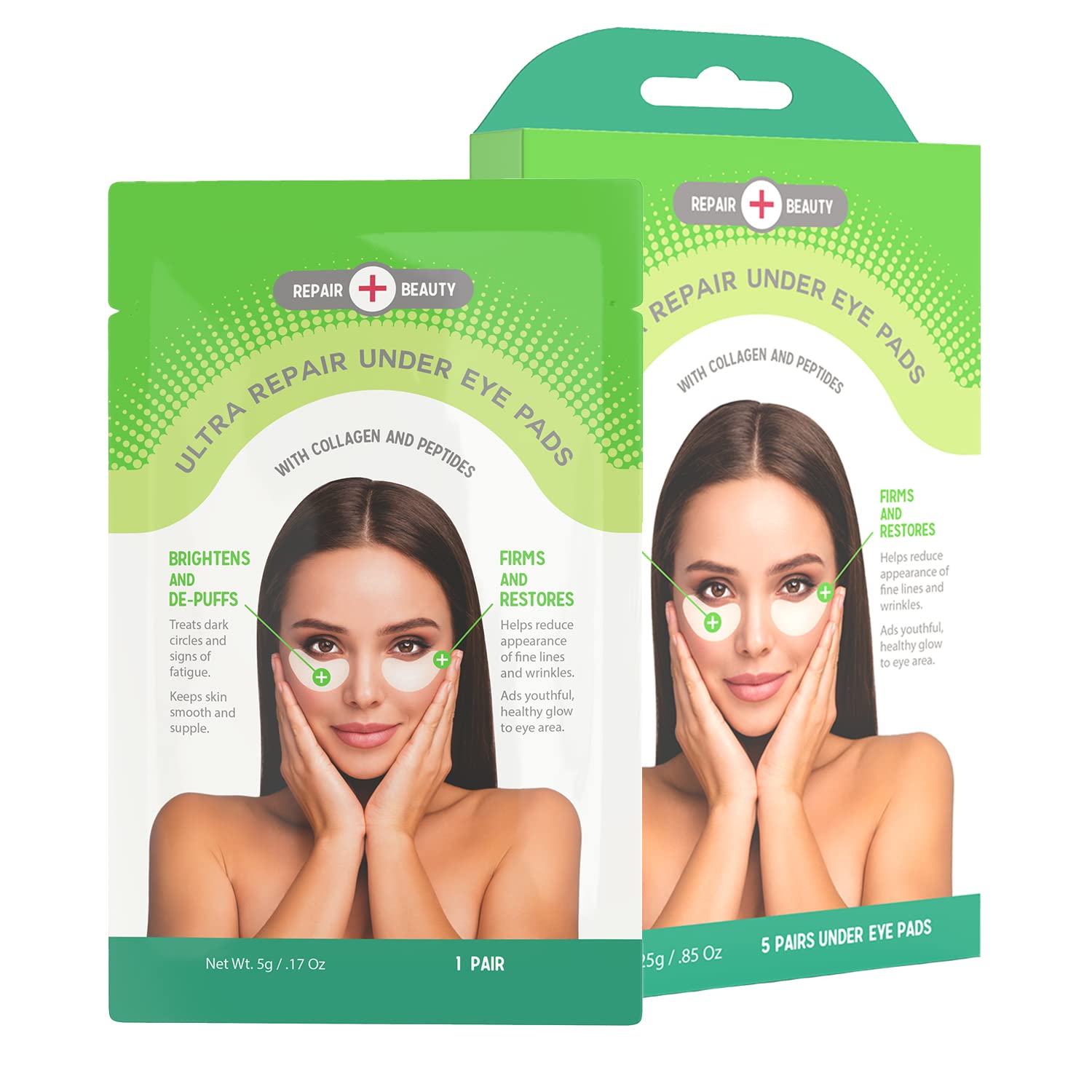 Repair Beauty Hyaluronic Acid and Niacinamide Under Eye Patches - Reduces Fine Lines, Wrinkles, Dark Circles, Moisturizing Under Eye Pads - Cruelty