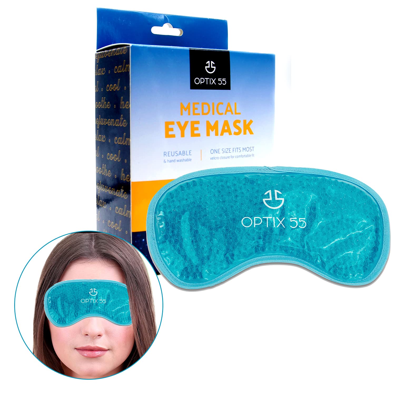 Cooling Eye Mask with Gel Bead, Reusable Cold Compress Ice Pack Sleeping  Eye Cooling Pads for After Eyelid Surgery, Puffiness, Puffy Eyes, Headache