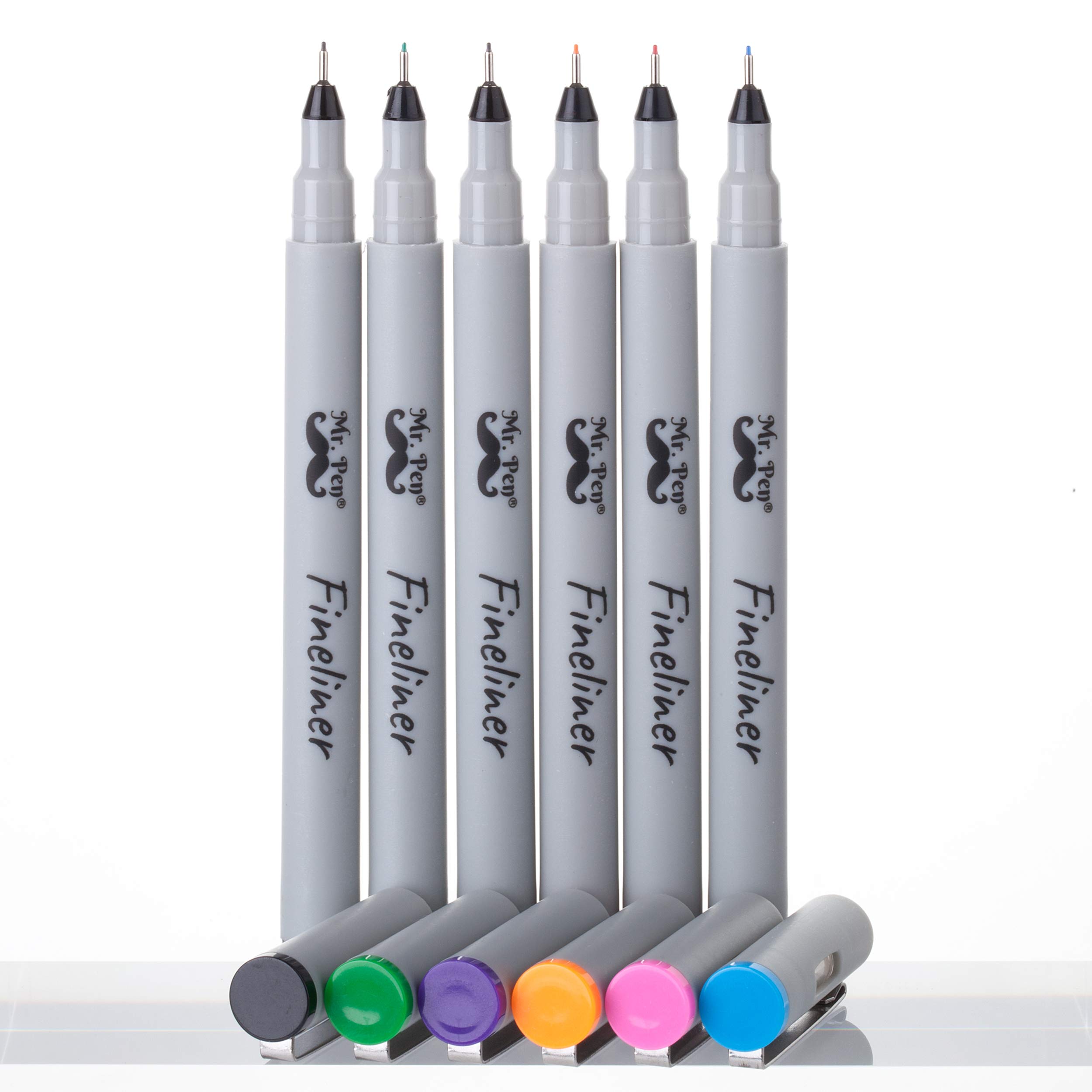 Mr. Pen- Fineliner Pastel Pens, 12 Pack, Pastel Colors, No Bleed Fine Point Pen, No Smudge Fine Tip Markers, Bible / Journal Pens, Drawing / Note