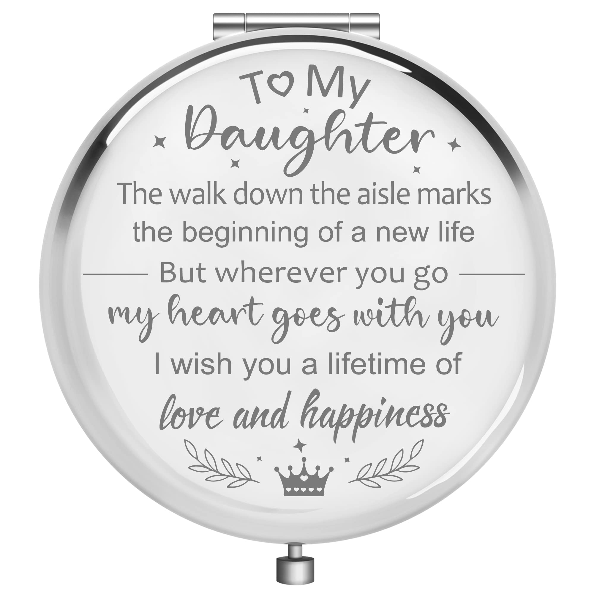Hexagram Daughter Wedding Gift from Mom and Dad - Wedding Gifts for Bride  Compact Mirror - Gifts for Daughter Bride Gifts for Wedding Day Daughter  Wedding 2.7L X 2.6W