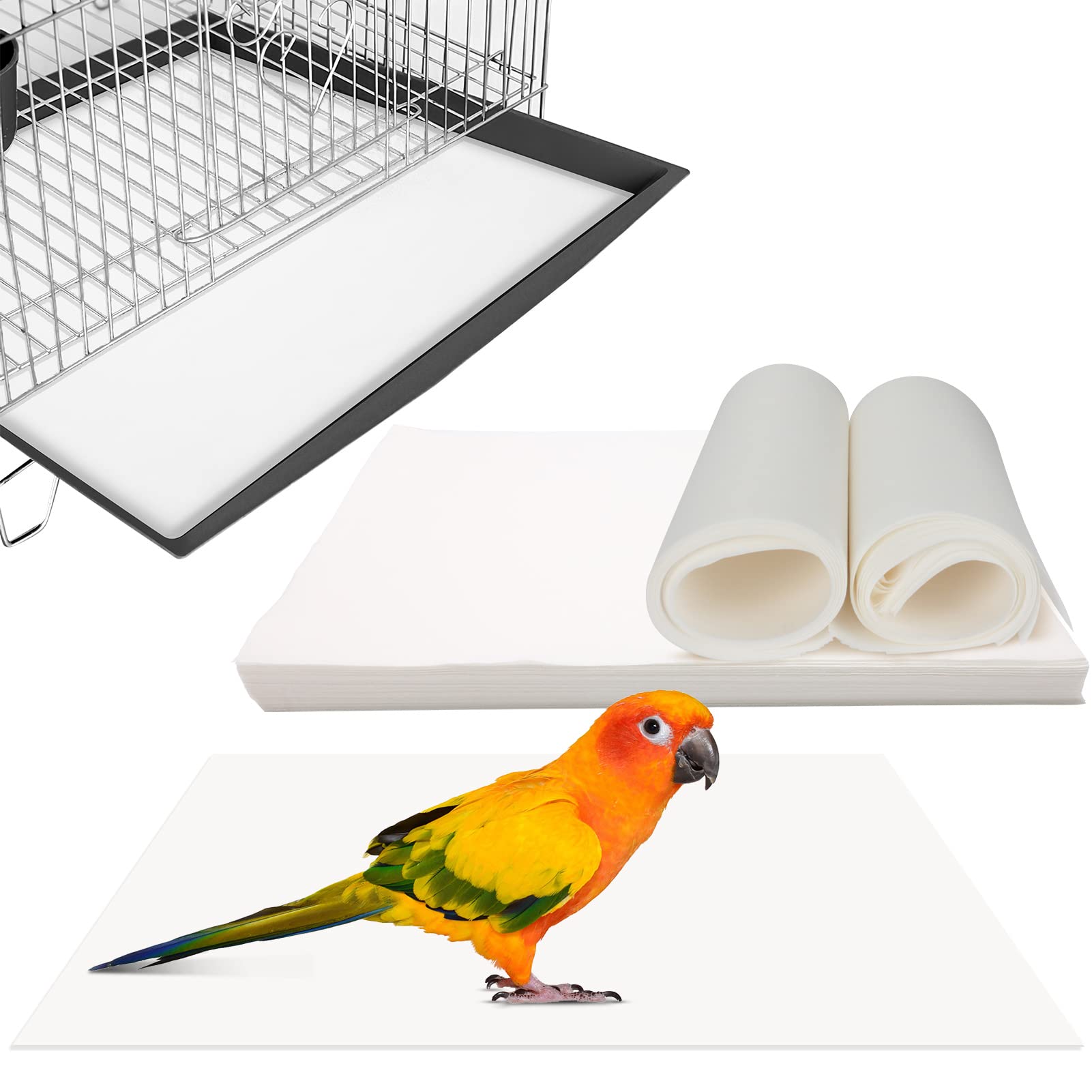 Bird Cage Liners, Color You Bird Cage Paper Liners Non-Woven Parakeet Cage  Liners 100 Sheets Precut Bird Cage Paper Size 1712 Inches Bird Cage Liners  for Large Cage (17*12)