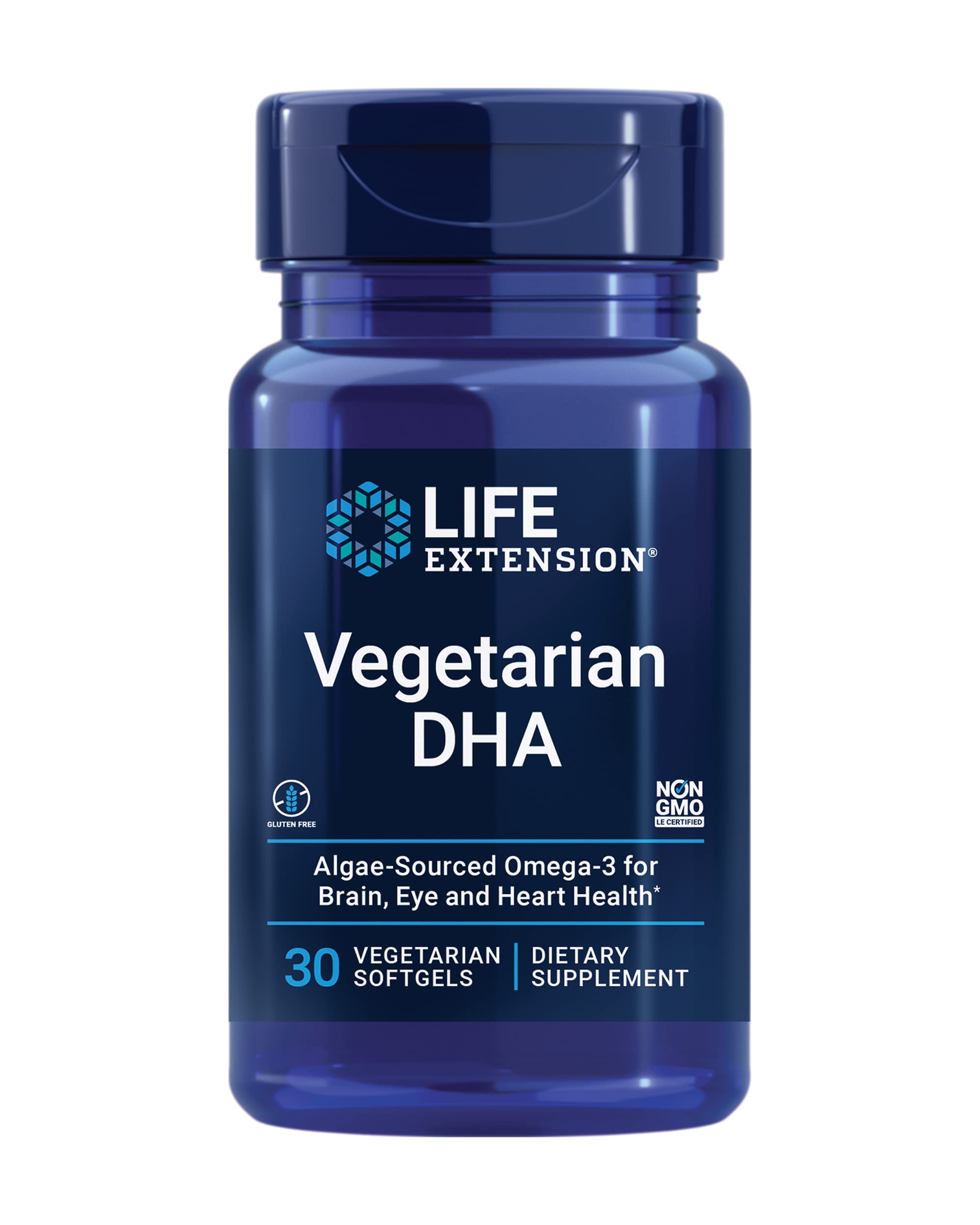 Life Extension Vegetarian DHA Algae Plant Based Omega3 Fatty