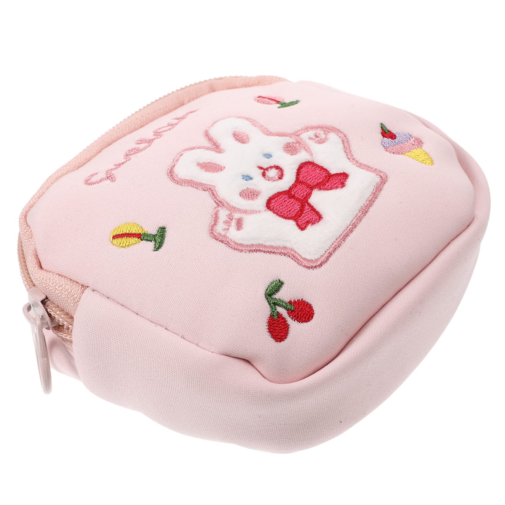 Period Pouch Portable Tampon Storage Bag,Tampon Holder for Purse Feminine  Product Organizer,Red Japanese Style Floral Pattern
