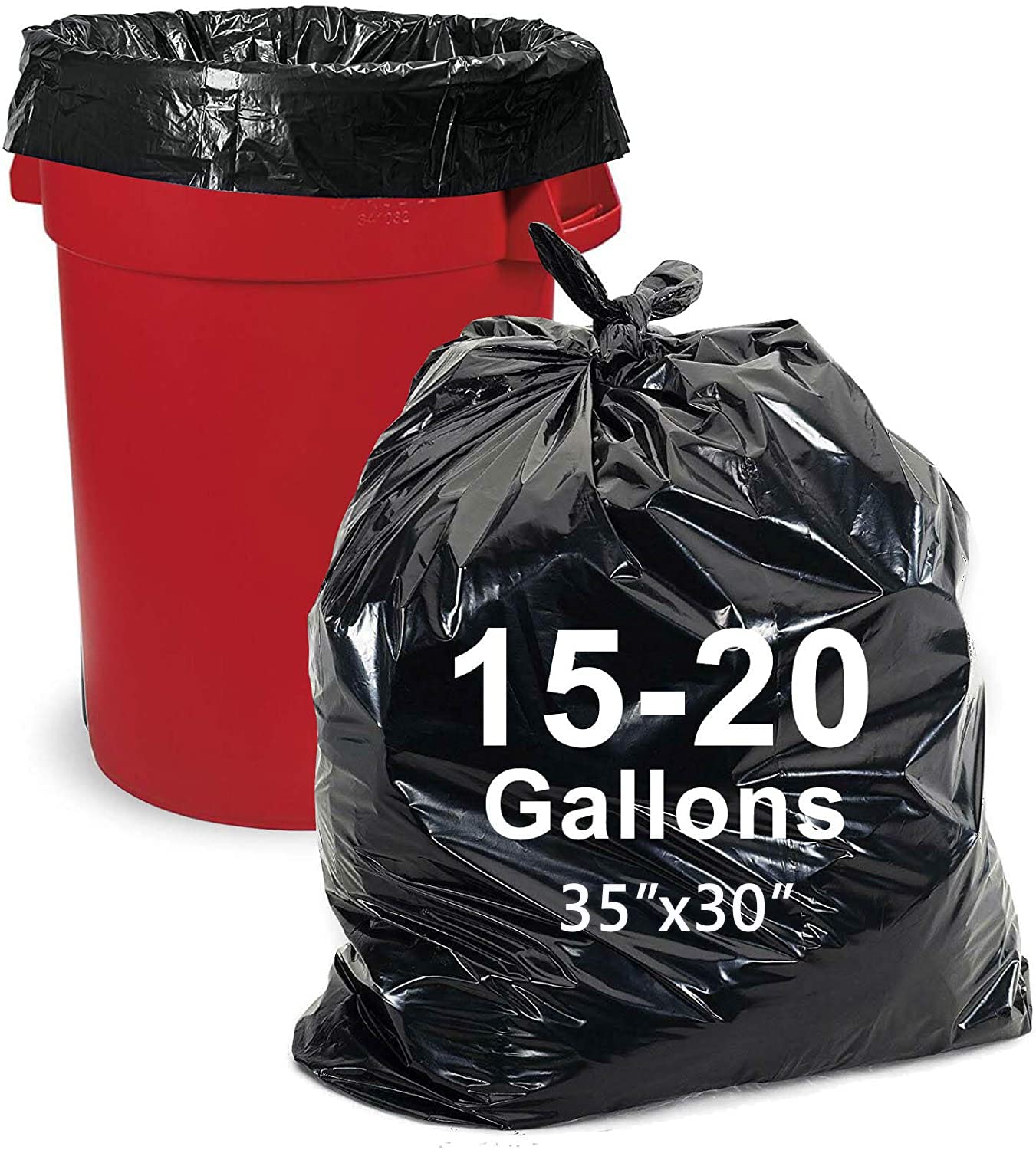 Kitchen Trash Bags 15-17 Gallon 40 Count, AYOTEE Garbage Bags Tall