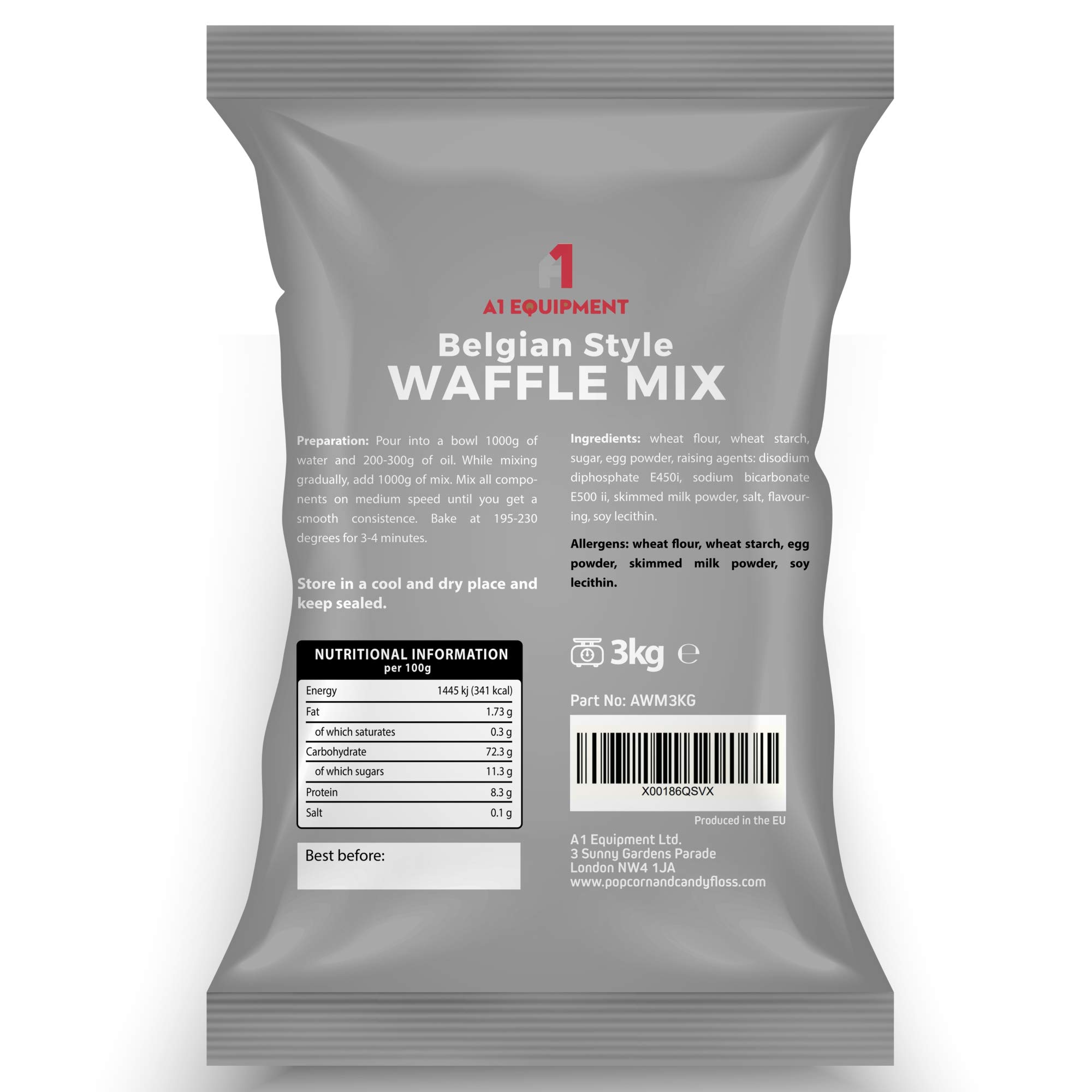 Belgian Style Waffle Mix - Waffle Mixture 3KG Bag