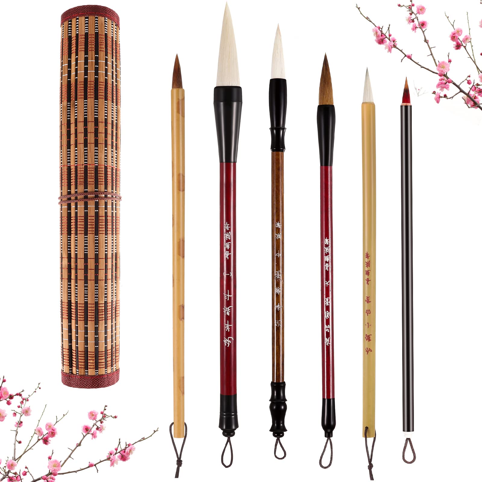  12 Pieces Chinese Calligraphy Brushes Painting Writing Brushes  Watercolor Brushes Set Kanji Japanese Sumi Painting Drawing Brushes Kanji  Art Brushes with Roll-up Brush Holder : Arts, Crafts & Sewing