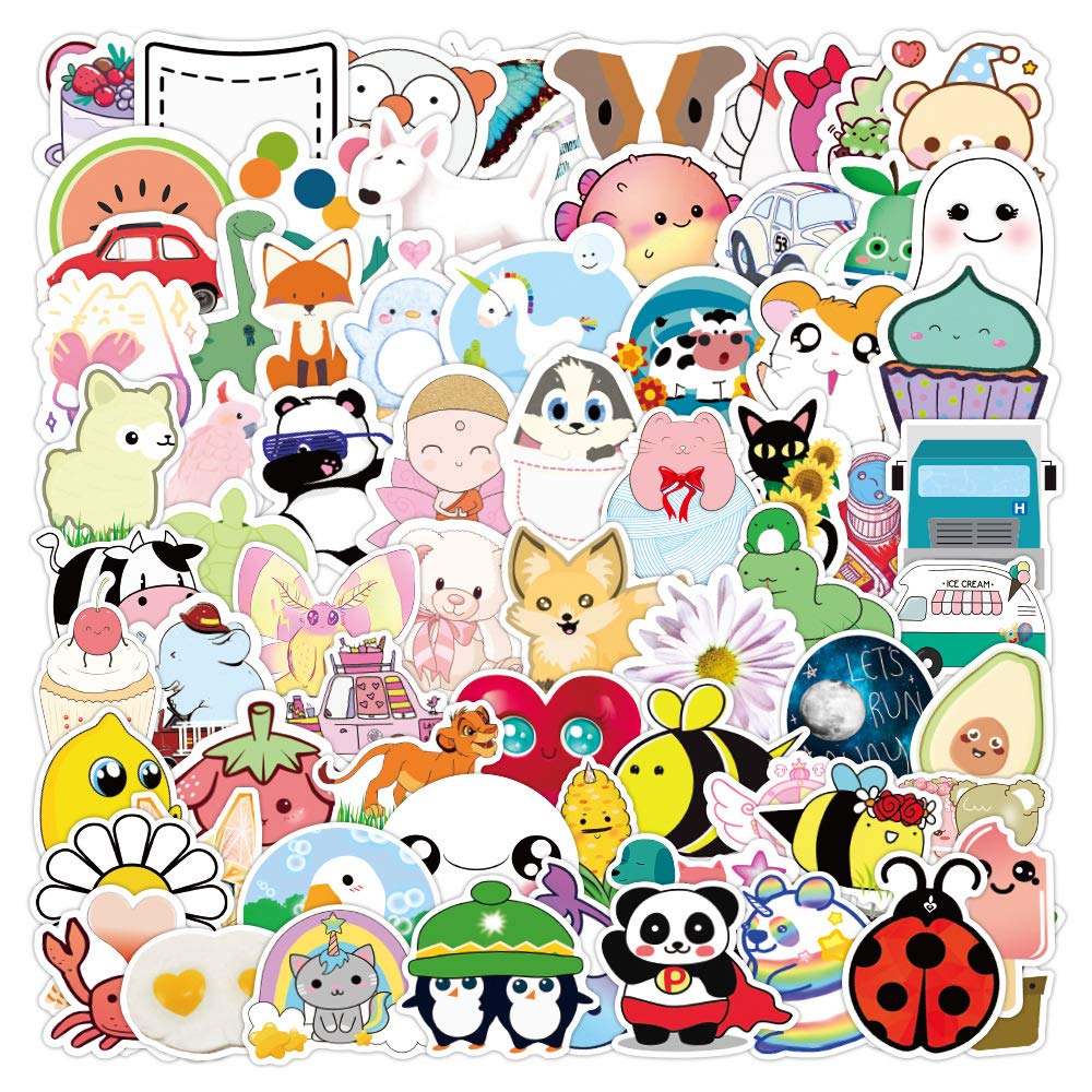 Decorate Stickers Animal Food Stickers Non-Repeating Mix Aesthetic Cool ...