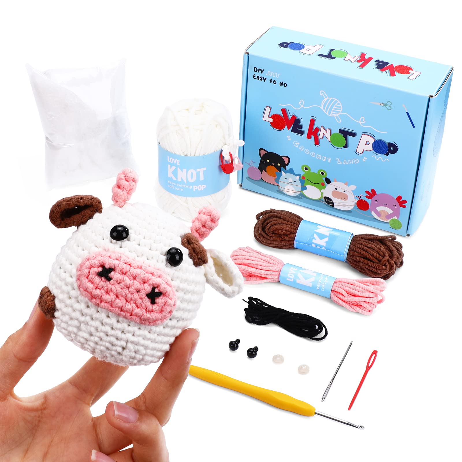 Beginner Crochet Kit Amigurumi Axolotl, DIY Crochet Kit, Easy First Starter Crochet  Kit, Amigurumi Kit, DIY Craft Kit Gift, Crochet Axolotl 