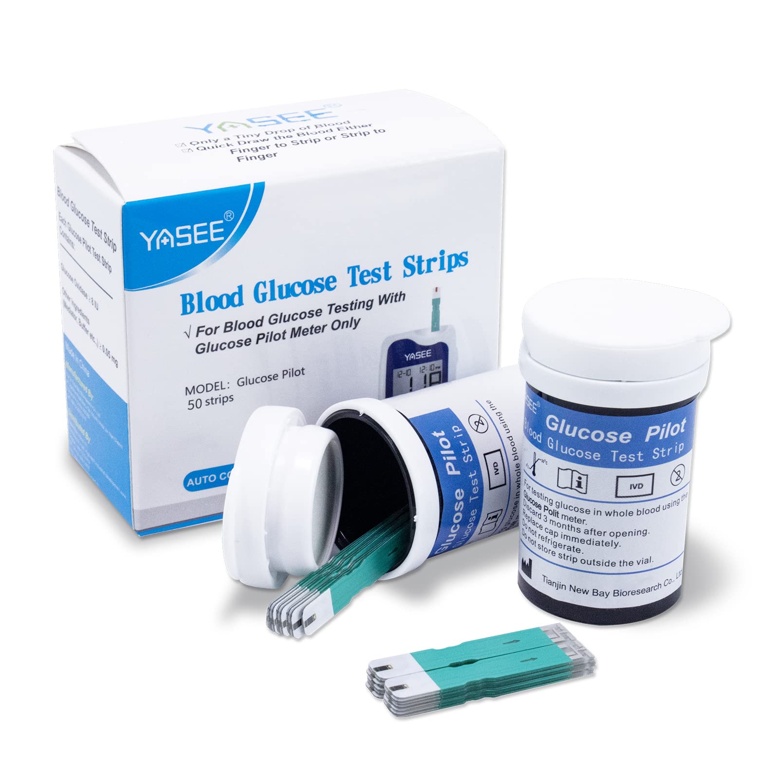 YASEE Blood Glucose Test Strips 50 Count Diabetic Testing Strips for