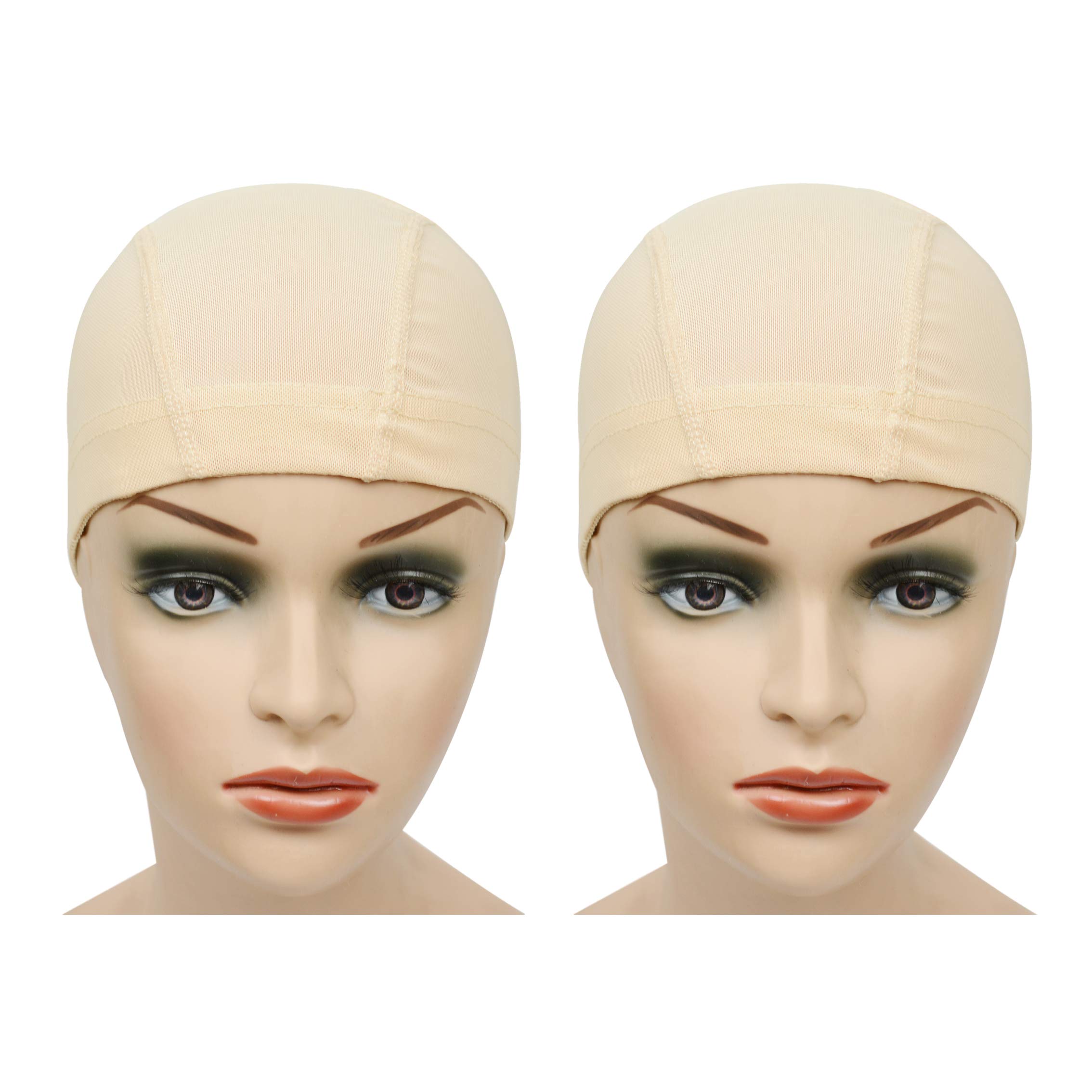 2 Pcs Lot Wig Caps Mesh Cap with Wide Elastic Band Wig Cap for