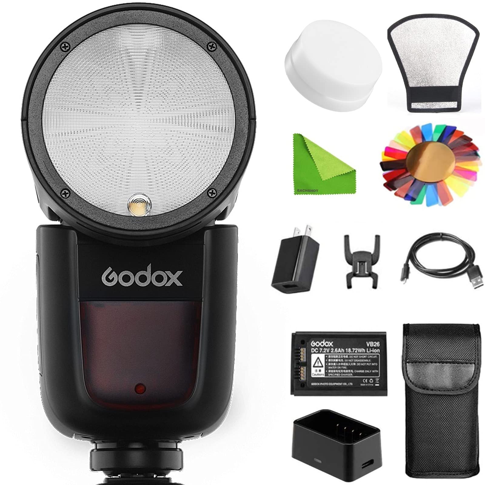 Godox V1-C Godox Flash Speedlight Round Head Camera Speedlite 2.4