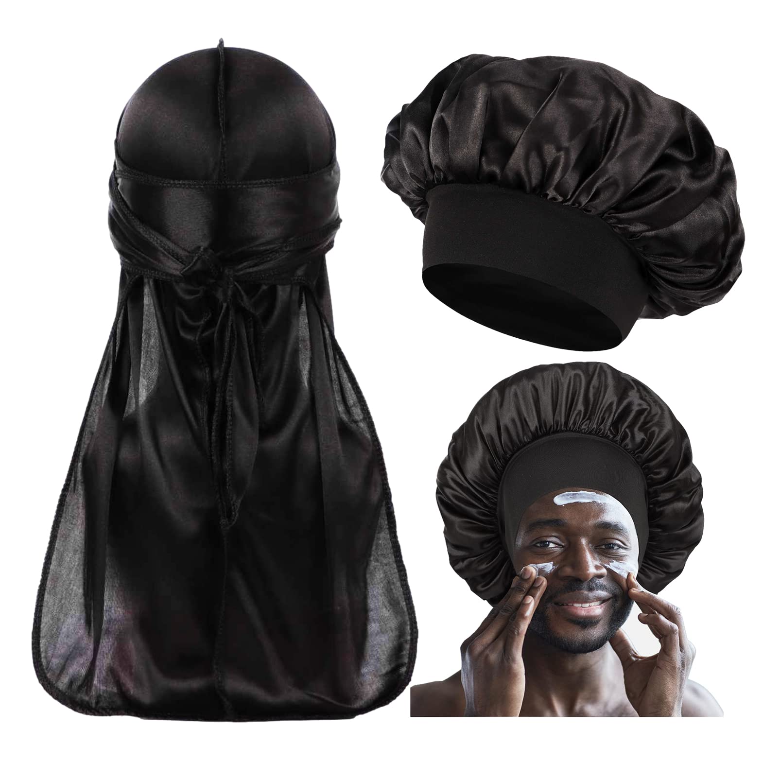 Bonnet for Men Curly Hair Silk Bonnet for Men for Sleeping
